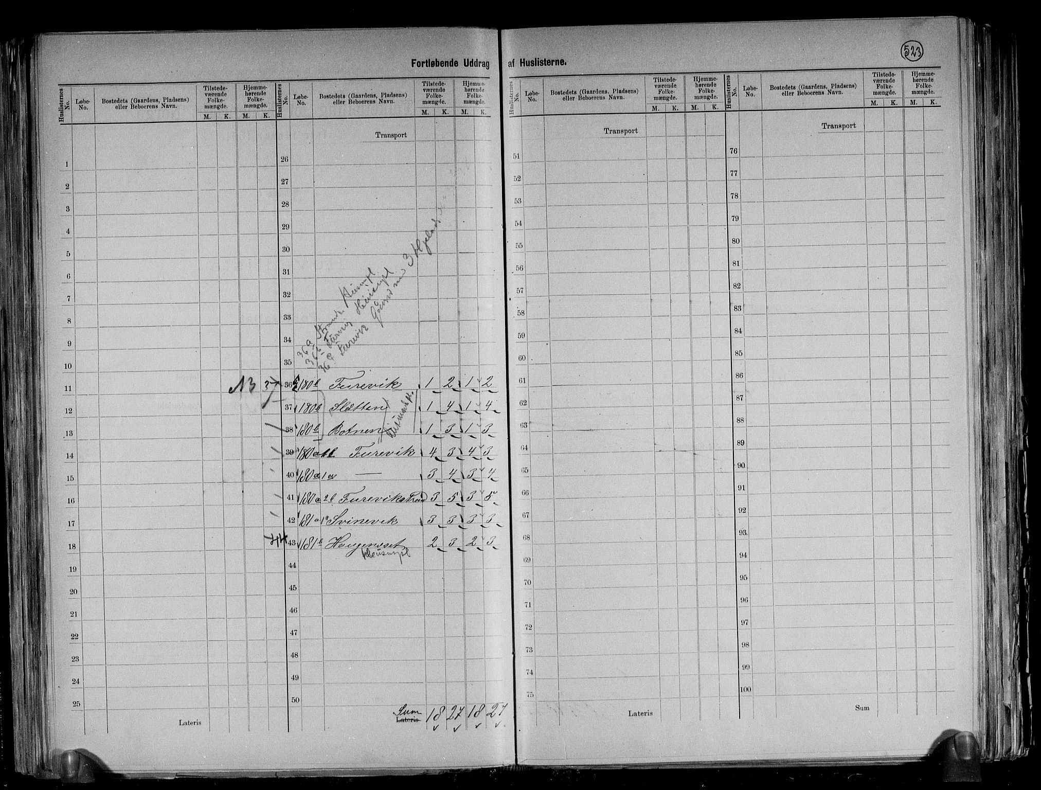 RA, 1891 census for 1432 Førde, 1891, p. 23