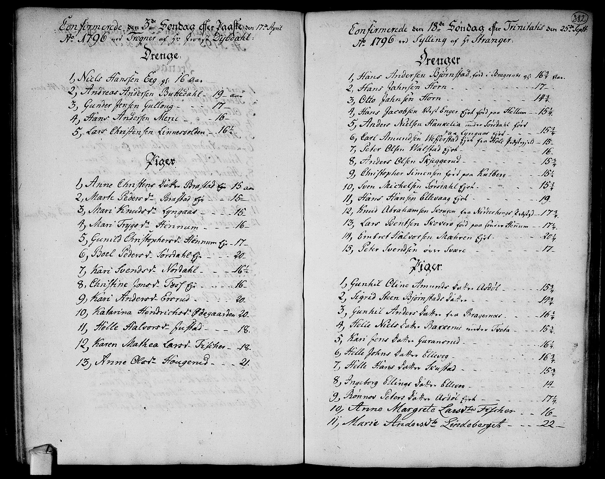 Lier kirkebøker, SAKO/A-230/F/Fa/L0007: Parish register (official) no. I 7, 1794-1813, p. 382