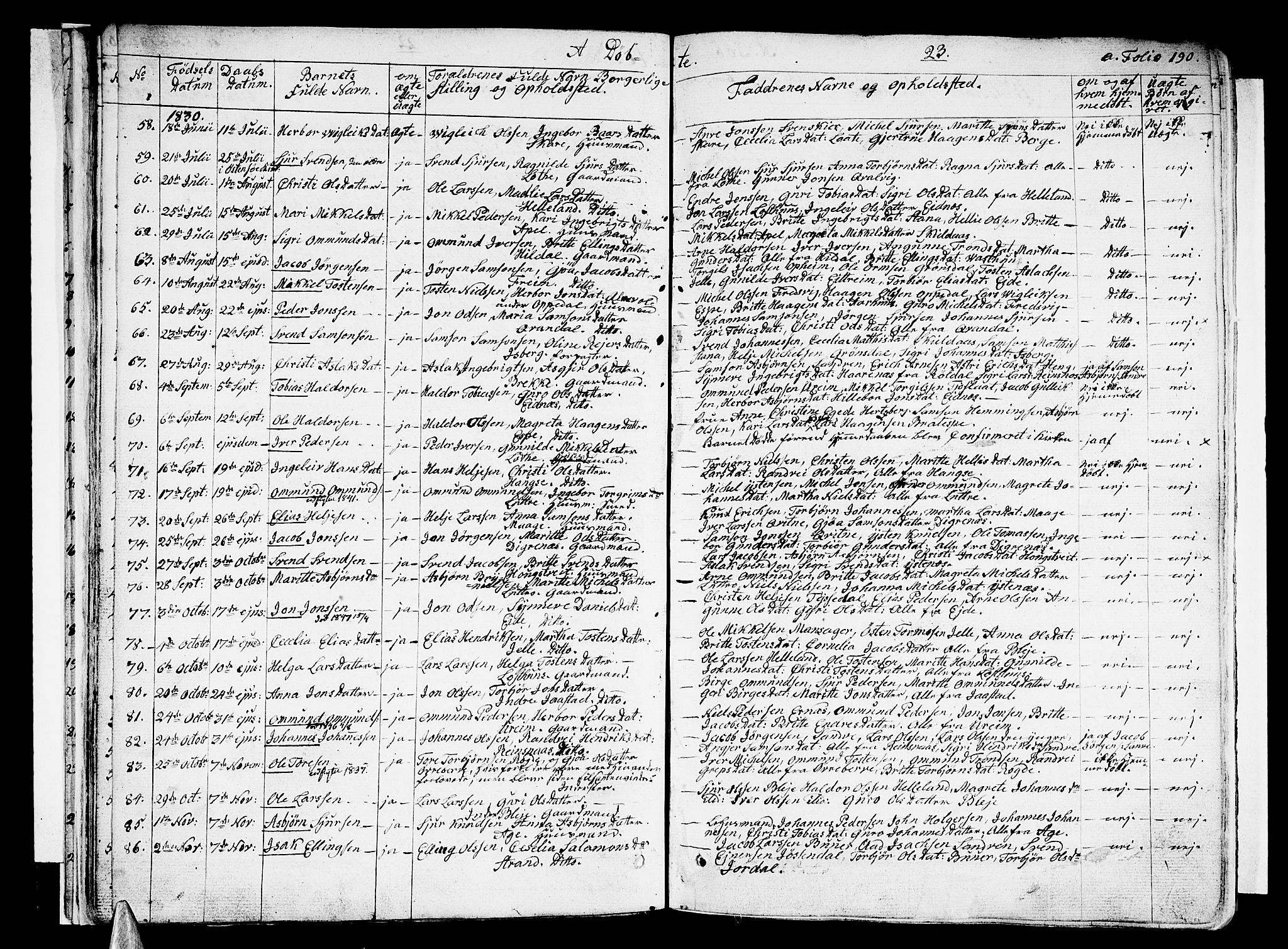 Ullensvang sokneprestembete, SAB/A-78701/H/Haa: Parish register (official) no. A 10, 1825-1853, p. 23