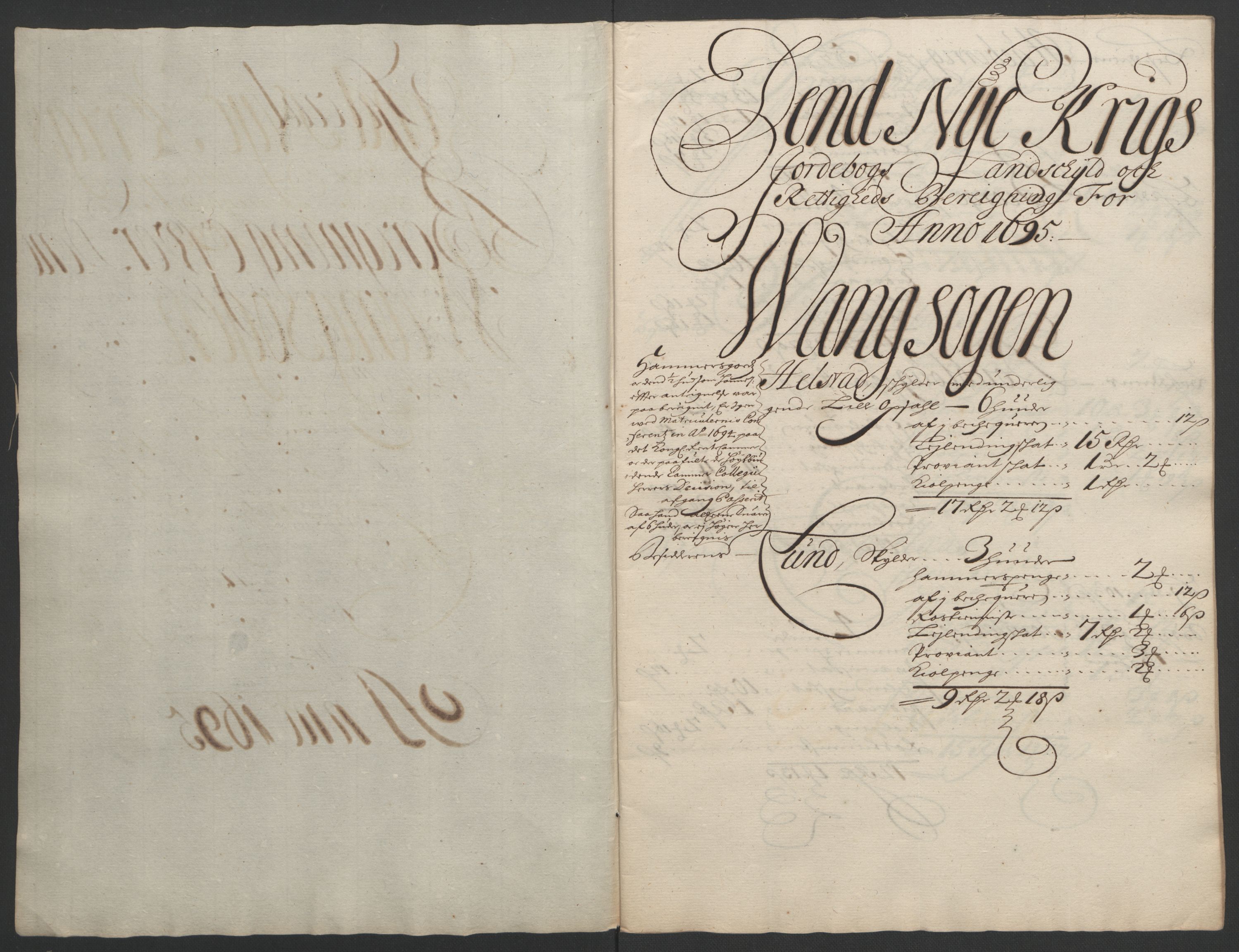 Rentekammeret inntil 1814, Reviderte regnskaper, Fogderegnskap, RA/EA-4092/R16/L1036: Fogderegnskap Hedmark, 1695-1696, p. 121