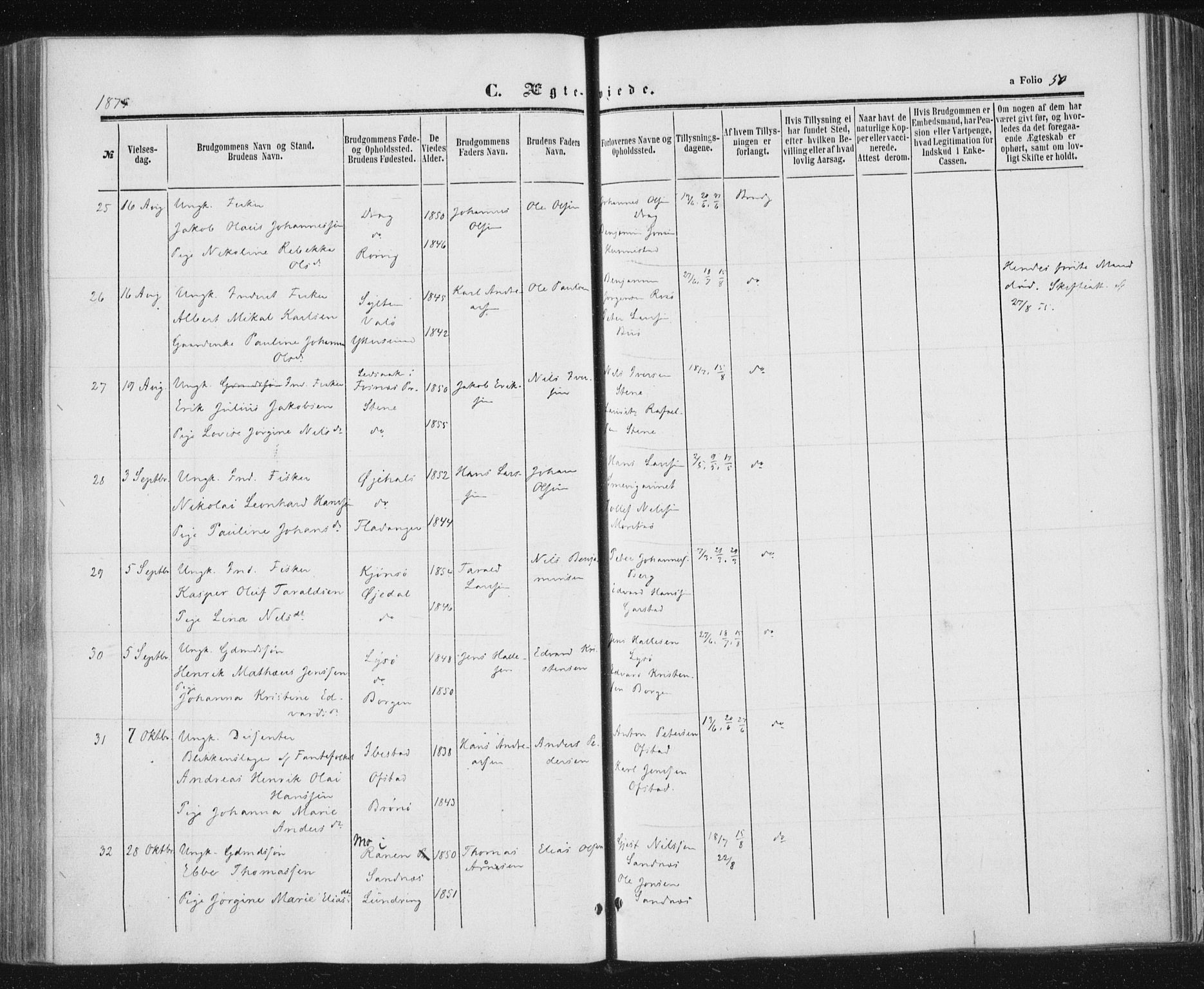 Ministerialprotokoller, klokkerbøker og fødselsregistre - Nord-Trøndelag, SAT/A-1458/784/L0670: Parish register (official) no. 784A05, 1860-1876, p. 50