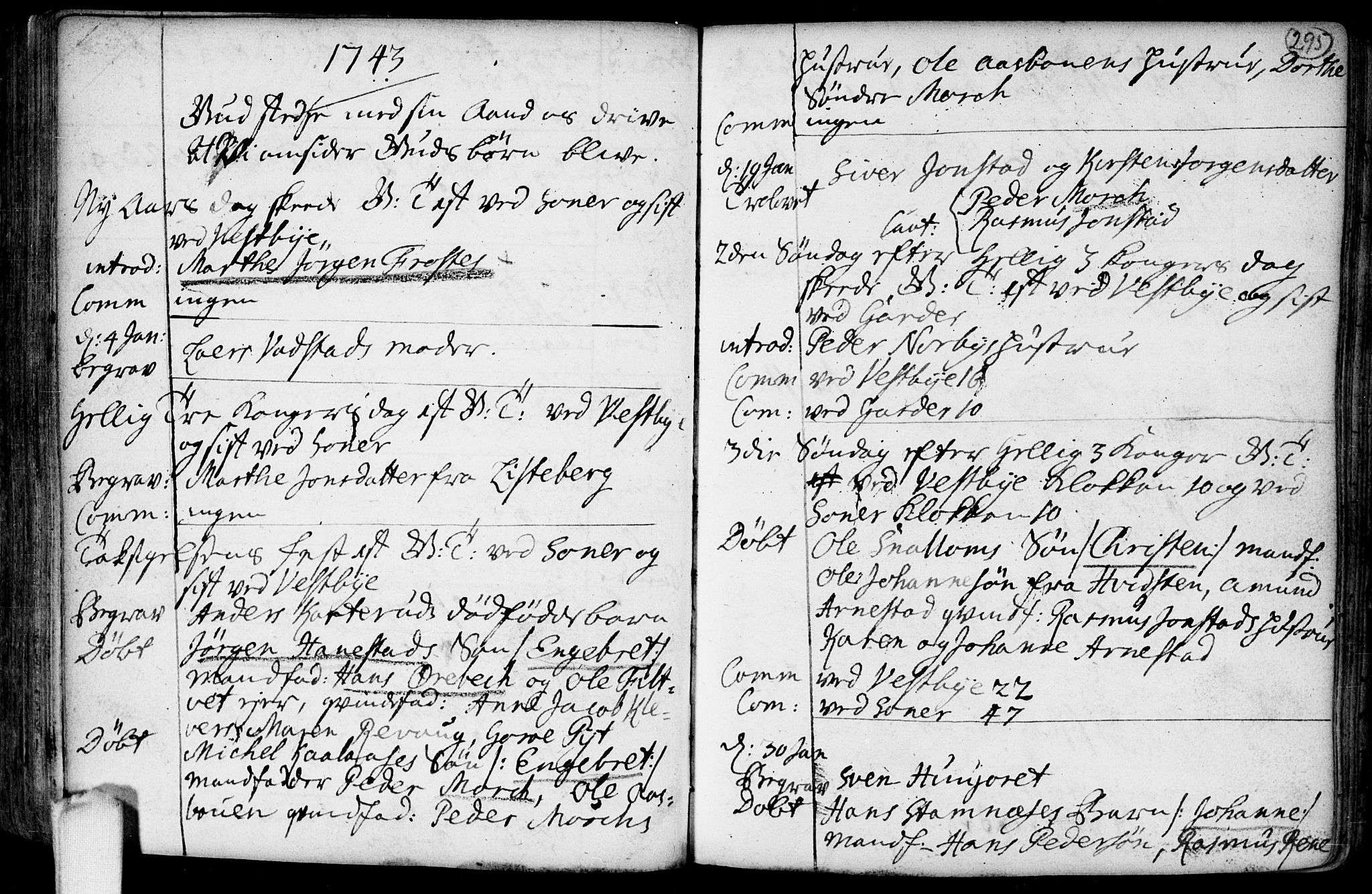 Vestby prestekontor Kirkebøker, SAO/A-10893/F/Fa/L0001.b: Parish register (official) no. I 1B, 1714-1759, p. 295
