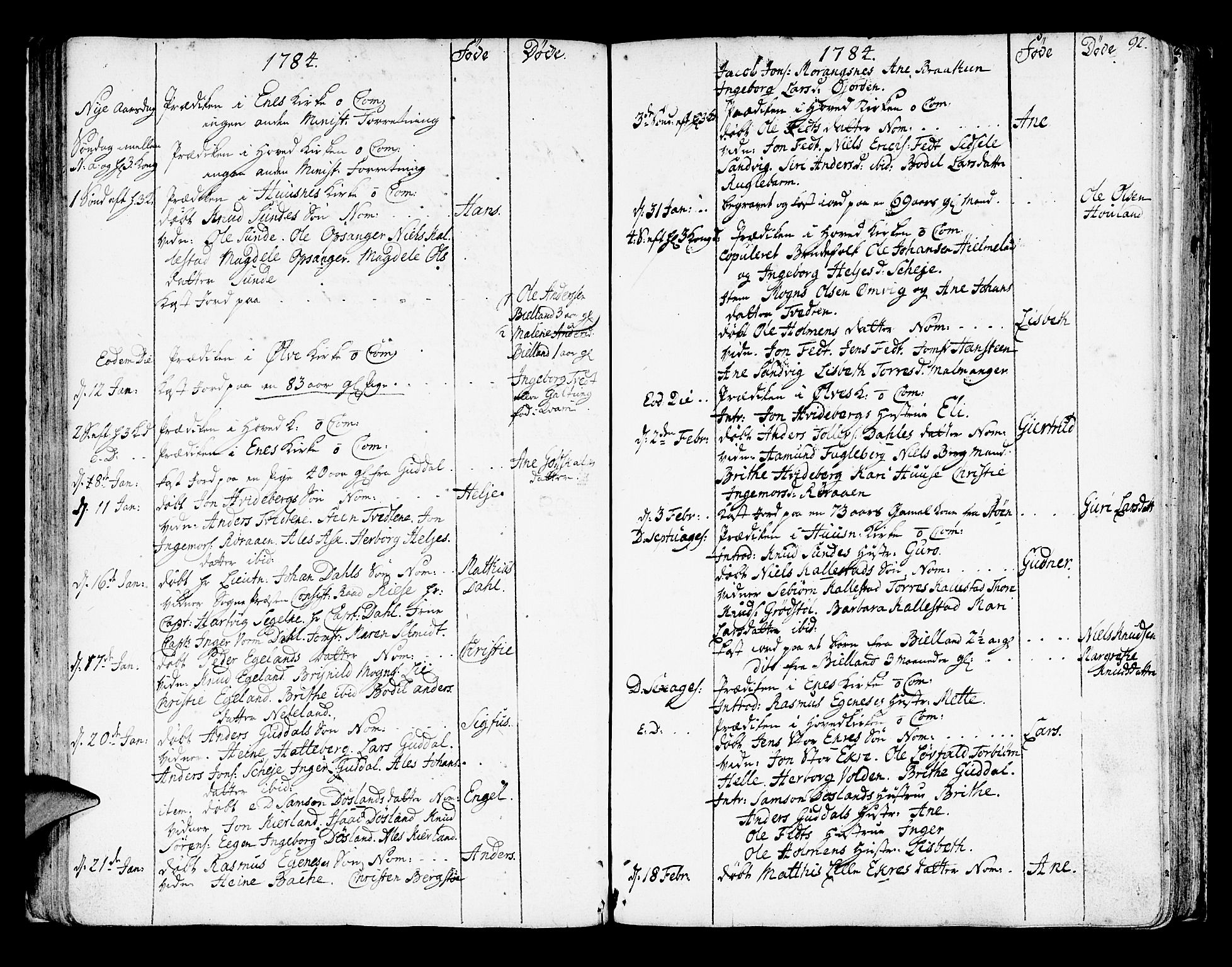 Kvinnherad sokneprestembete, SAB/A-76401/H/Haa: Parish register (official) no. A 4, 1778-1811, p. 92