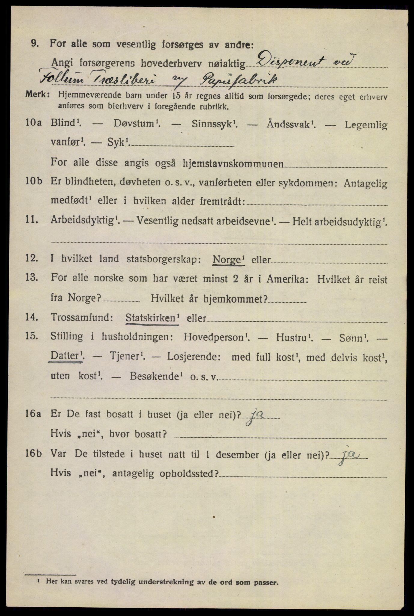 SAKO, 1920 census for Norderhov, 1920, p. 10000