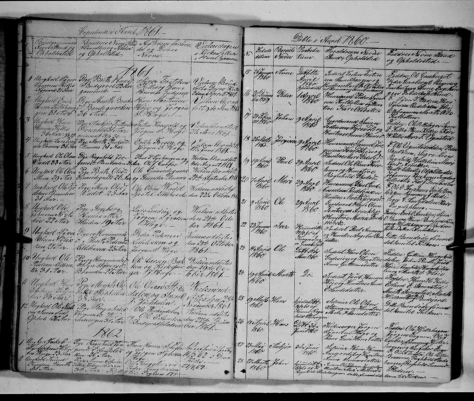 Lesja prestekontor, SAH/PREST-068/H/Ha/Hab/L0003: Parish register (copy) no. 3, 1842-1862, p. 172-173