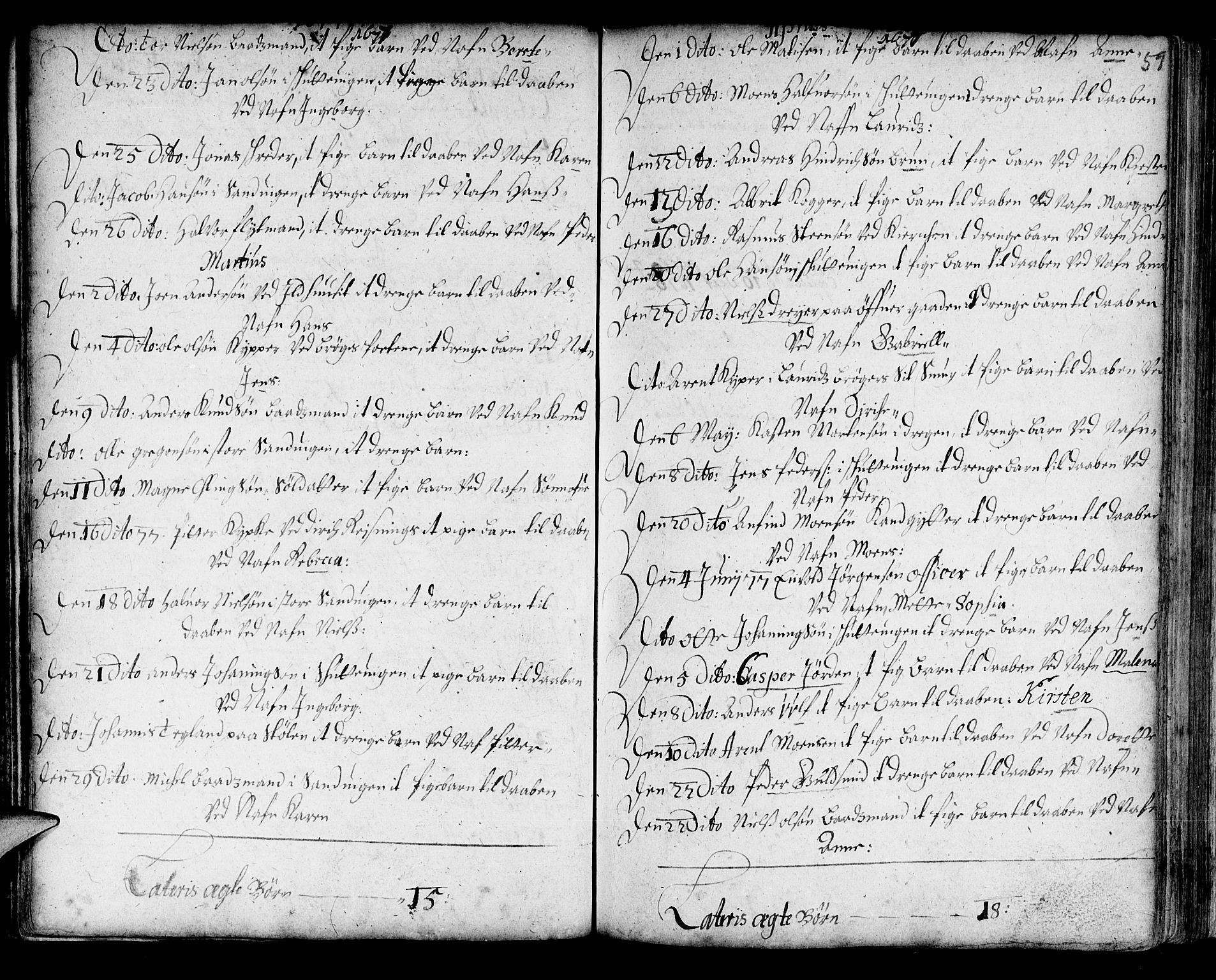 Korskirken sokneprestembete, AV/SAB-A-76101/H/Haa/L0001: Parish register (official) no. A 1, 1674-1688, p. 59