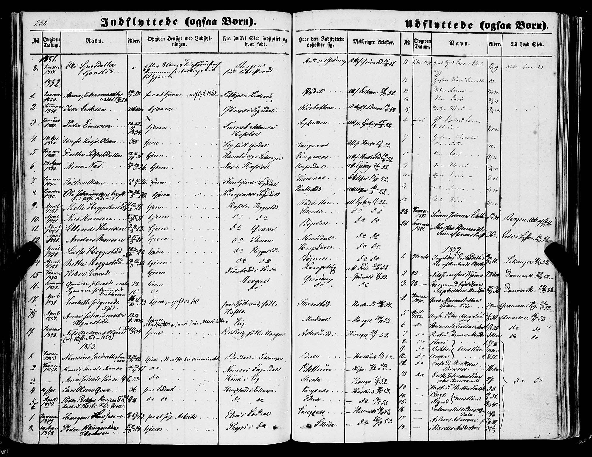 Balestrand sokneprestembete, AV/SAB-A-79601/H/Haa/Haaa/L0002: Parish register (official) no. A 2, 1847-1866, p. 238