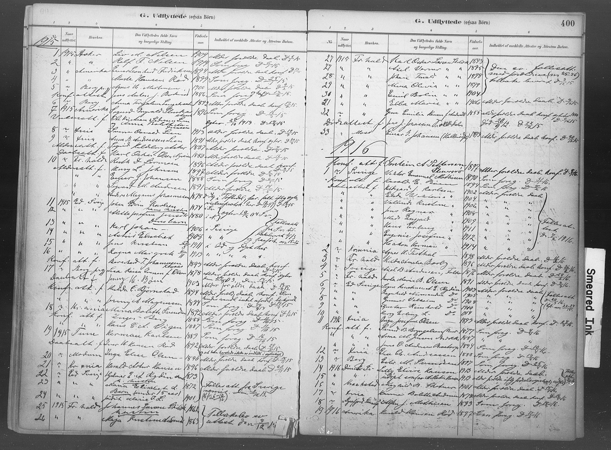 Idd prestekontor Kirkebøker, SAO/A-10911/F/Fb/L0002: Parish register (official) no. II 2, 1882-1923, p. 400