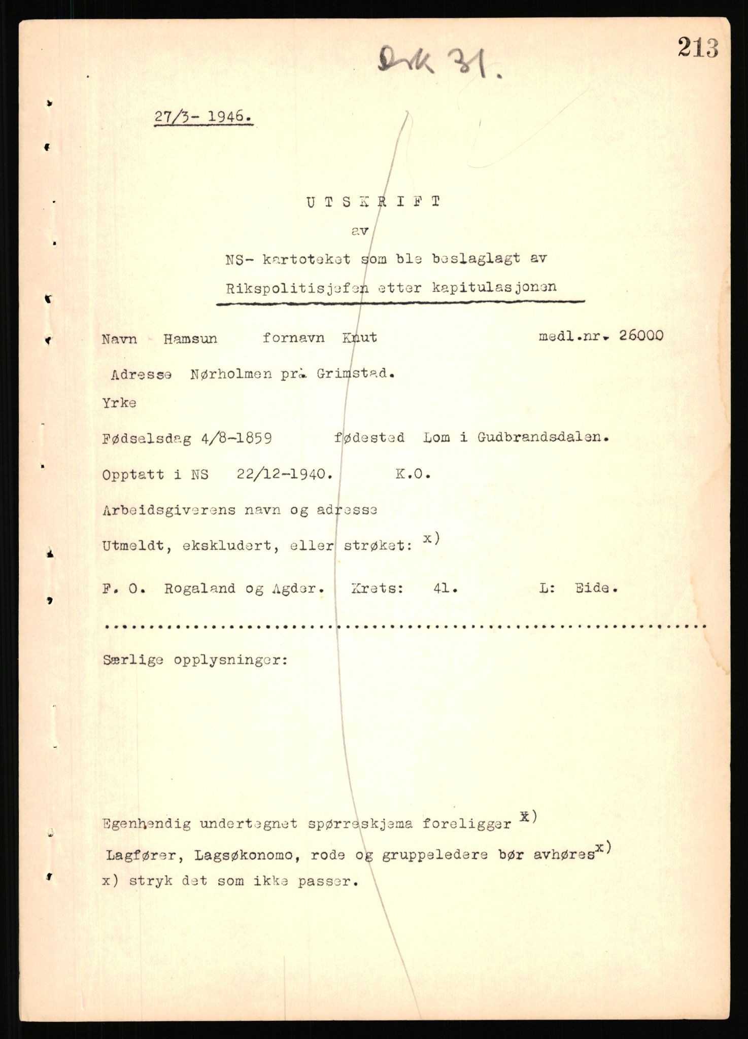 Landssvikarkivet, Arendal politikammer, RA/S-3138-25/D/Dc/L0029: Anr. 192/45, 1945-1951, p. 1059