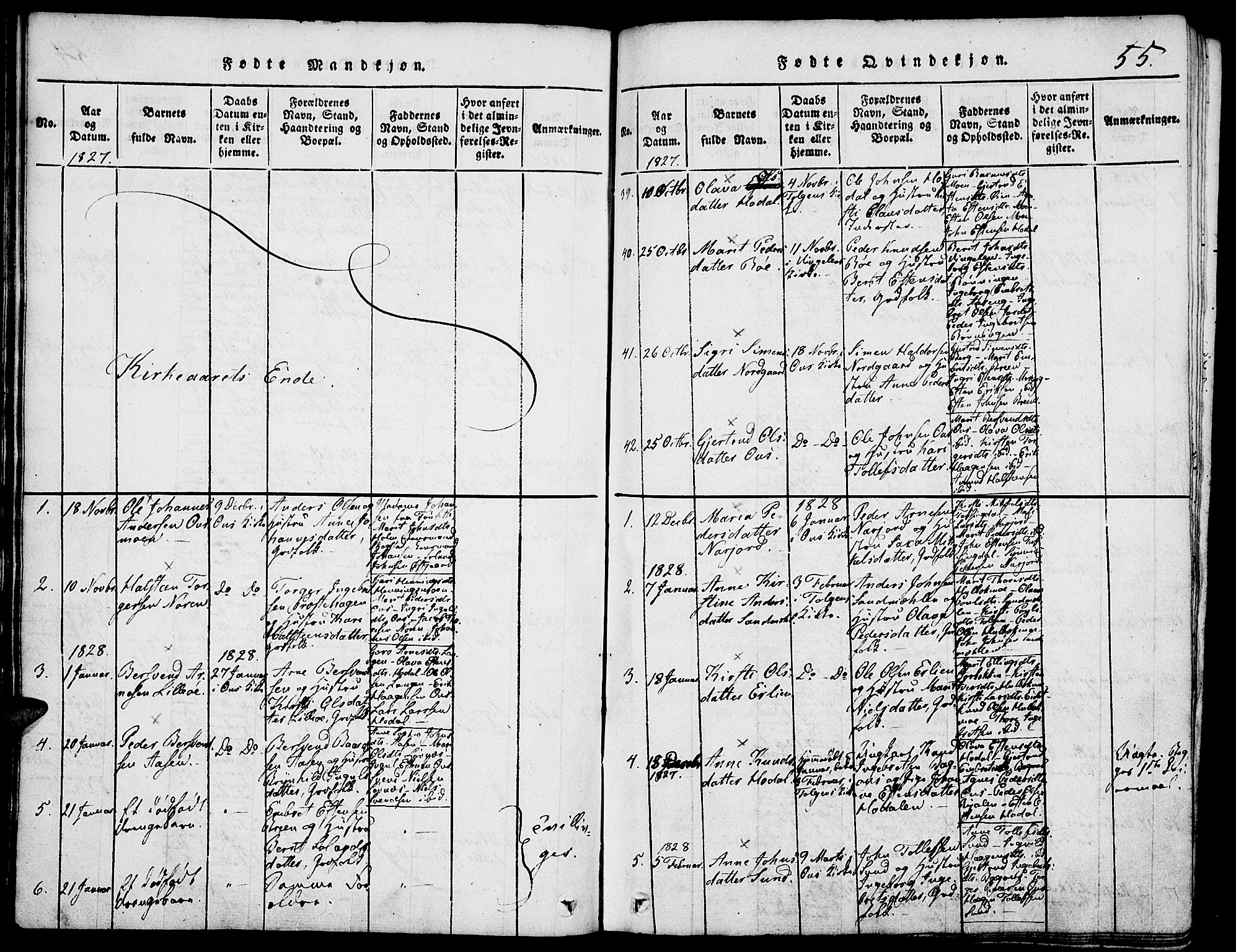 Tolga prestekontor, SAH/PREST-062/K/L0004: Parish register (official) no. 4, 1815-1836, p. 55