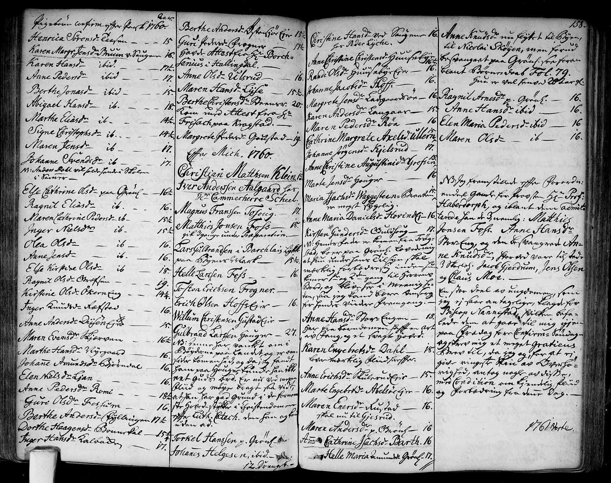 Aker prestekontor kirkebøker, SAO/A-10861/F/L0008: Parish register (official) no. 8, 1749-1765, p. 158