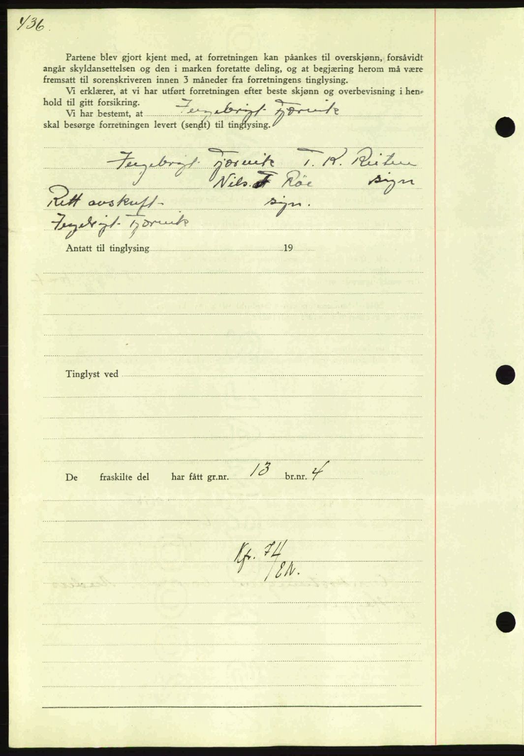 Nordmøre sorenskriveri, SAT/A-4132/1/2/2Ca: Mortgage book no. A84, 1938-1938, Diary no: : 2051/1938