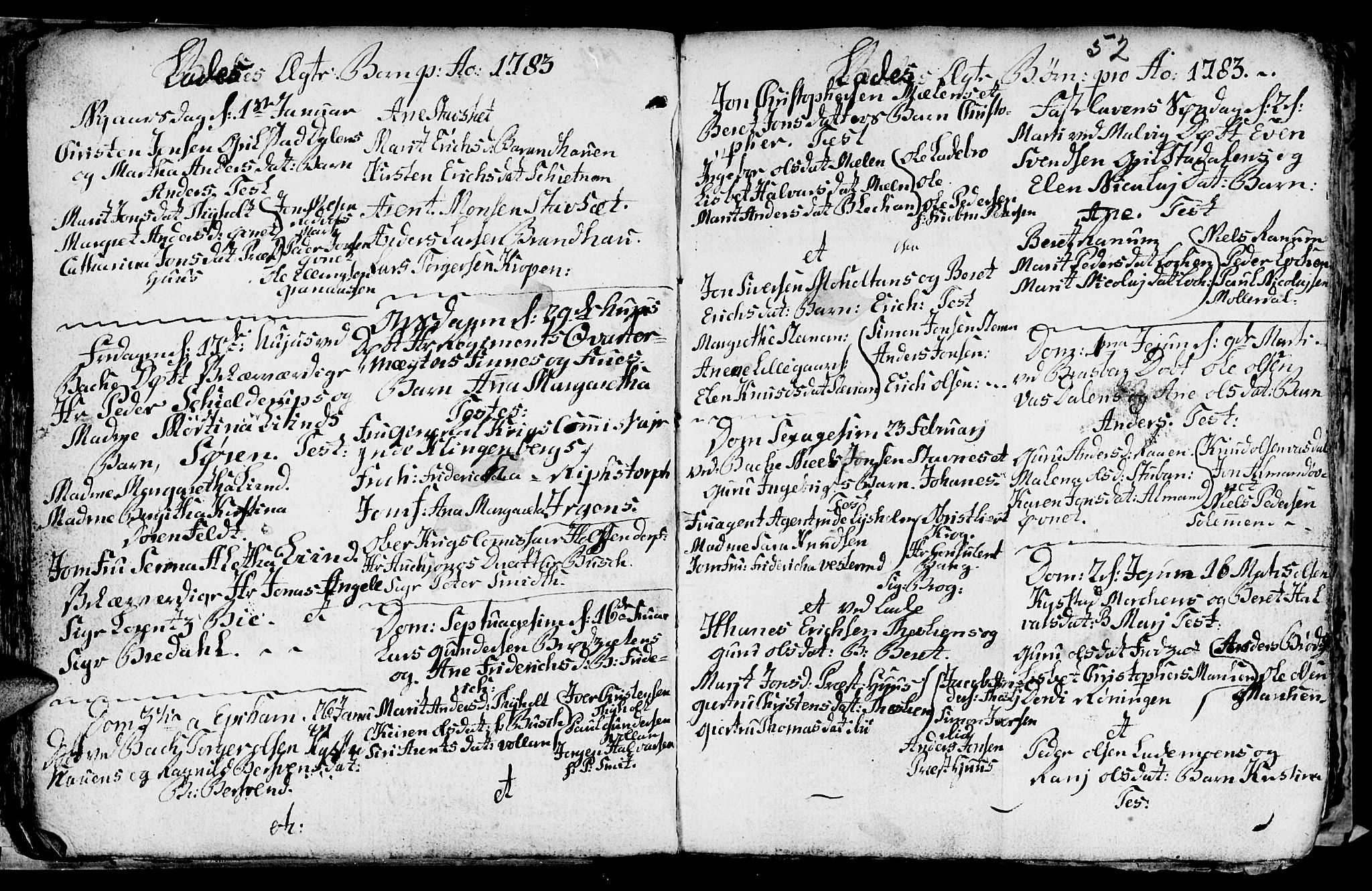 Ministerialprotokoller, klokkerbøker og fødselsregistre - Sør-Trøndelag, SAT/A-1456/606/L0305: Parish register (copy) no. 606C01, 1757-1819, p. 52