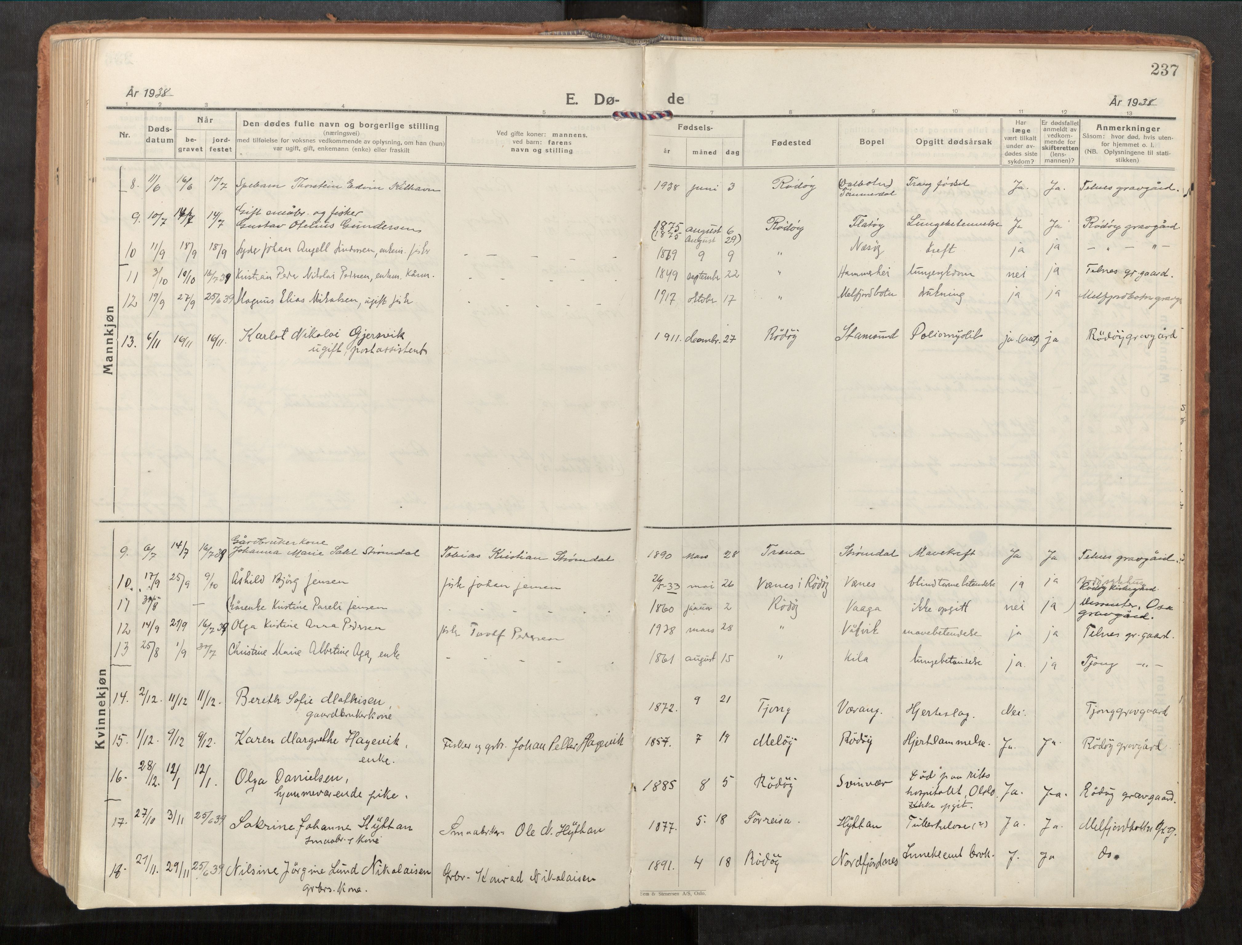 Rødøy sokneprestkontor, AV/SAT-A-4397/2/H/Ha/Haa/L0001: Parish register (official) no. 1, 1926-1941, p. 237