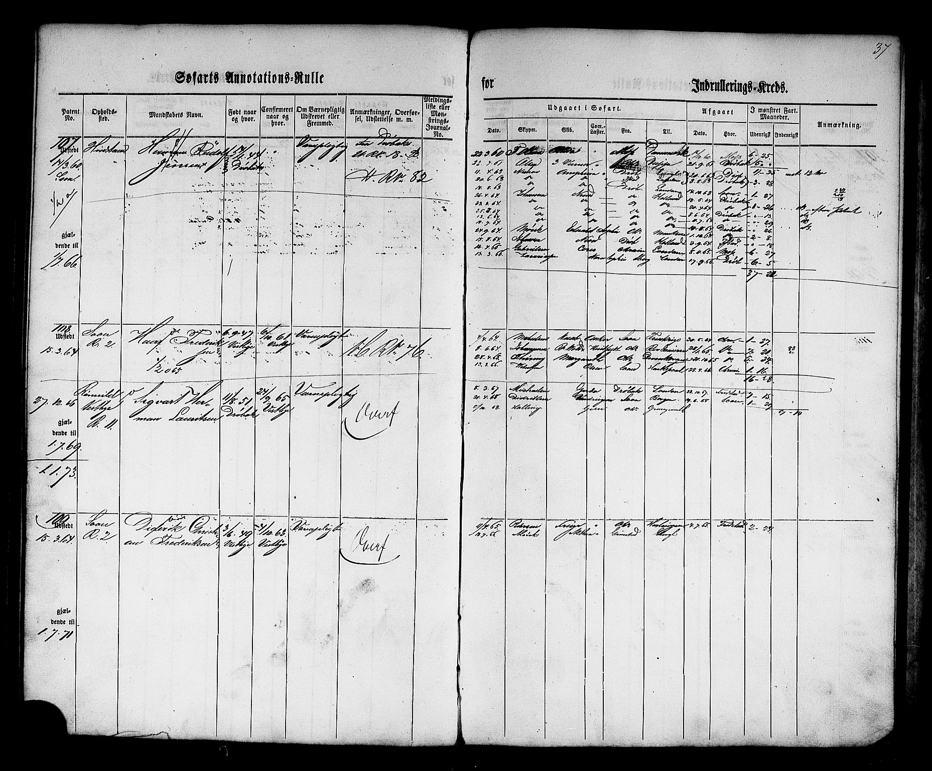 Son mønstringskontor, AV/SAO-A-10569e/F/Fc/Fca/L0001: Annotasjonsrulle, 1860-1868, p. 41