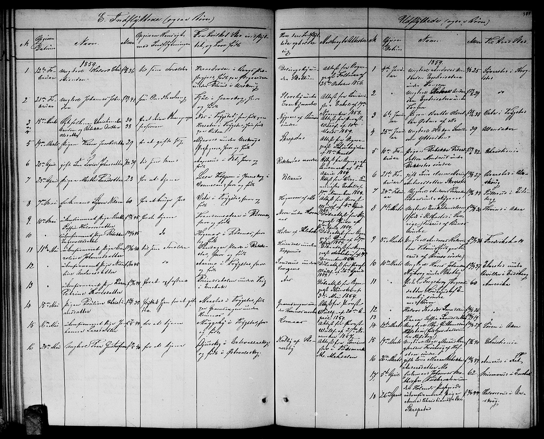 Høland prestekontor Kirkebøker, SAO/A-10346a/G/Ga/L0004: Parish register (copy) no. I 4, 1854-1862, p. 389