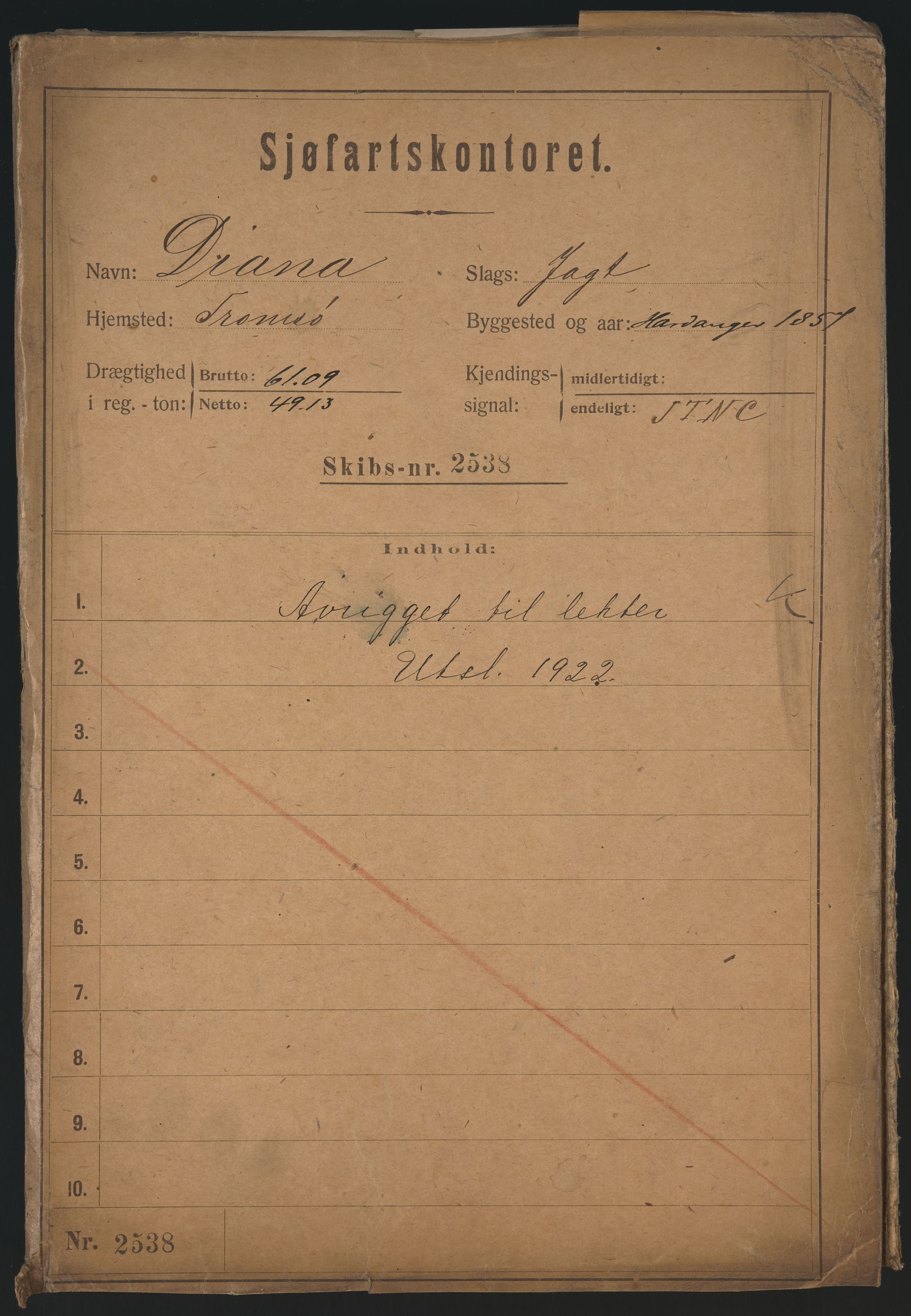 Sjøfartsdirektoratet med forløpere, skipsmapper slettede skip, AV/RA-S-4998/F/Fa/L0239: --, 1851-1931, p. 640