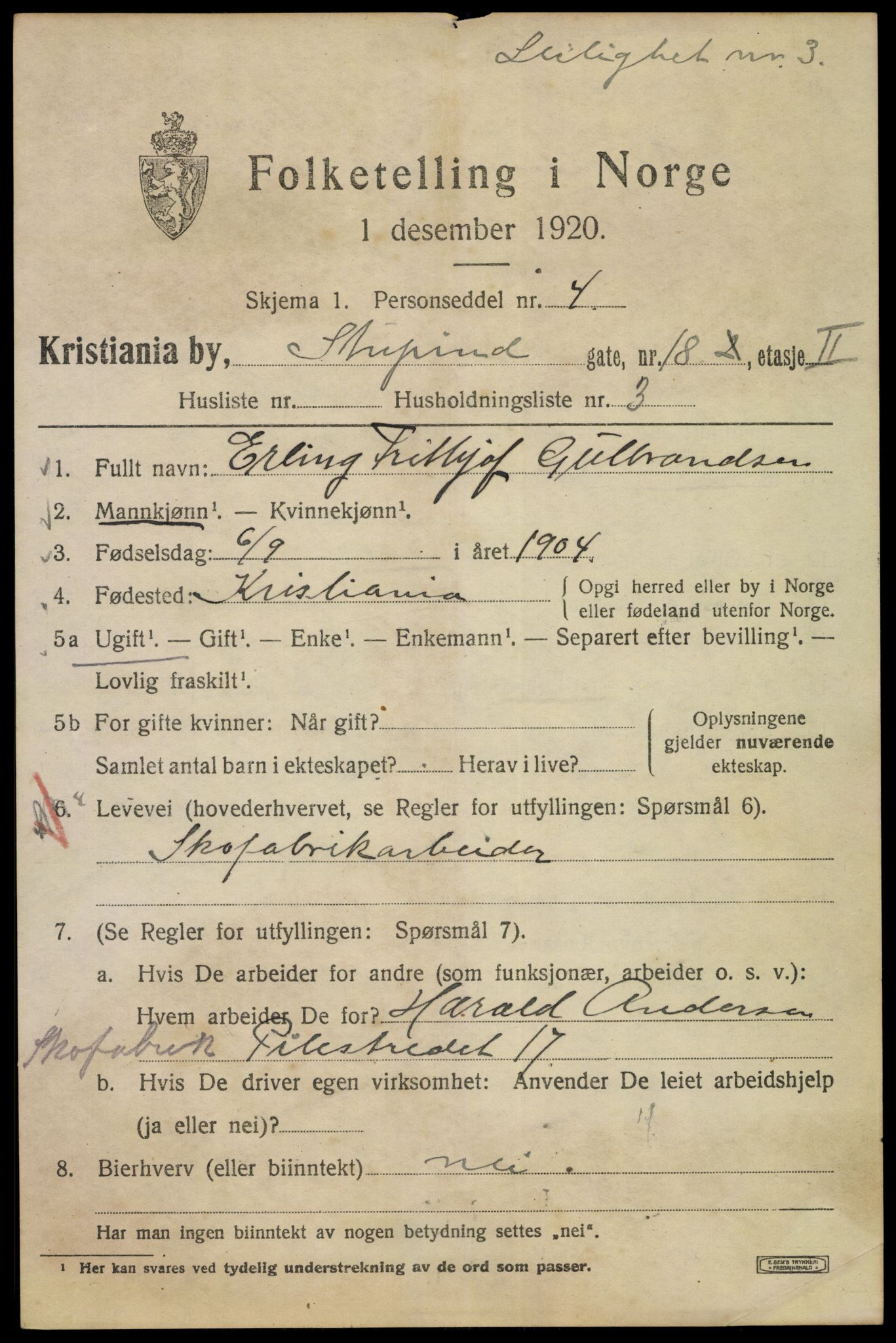 SAO, 1920 census for Kristiania, 1920, p. 553683