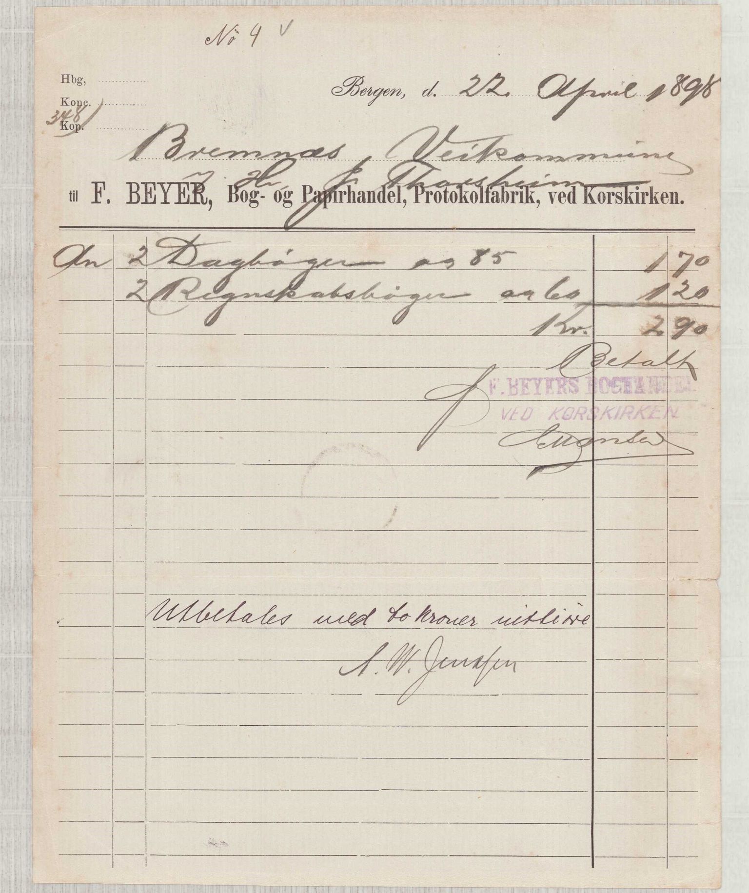 Finnaas kommune. Formannskapet, IKAH/1218a-021/E/Ea/L0002/0001: Rekneskap for veganlegg / Rekneskap for veganlegget Urangsvåg - Mælandsvåg, 1898-1900, p. 15