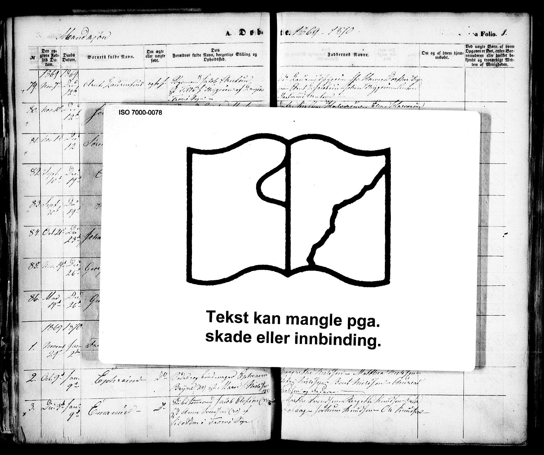 Arendal sokneprestkontor, Trefoldighet, AV/SAK-1111-0040/F/Fa/L0007: Parish register (official) no. A 7, 1868-1878, p. 8