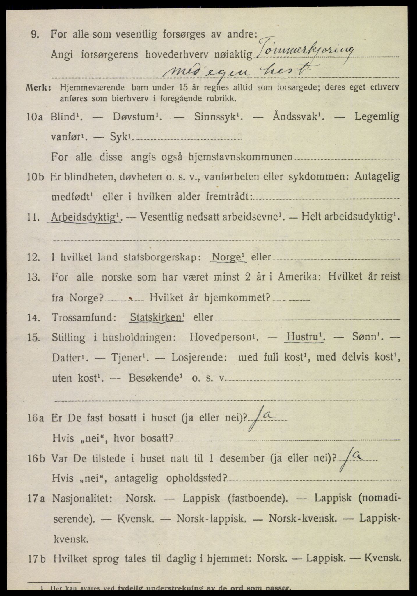 SAT, 1920 census for Grong, 1920, p. 5108