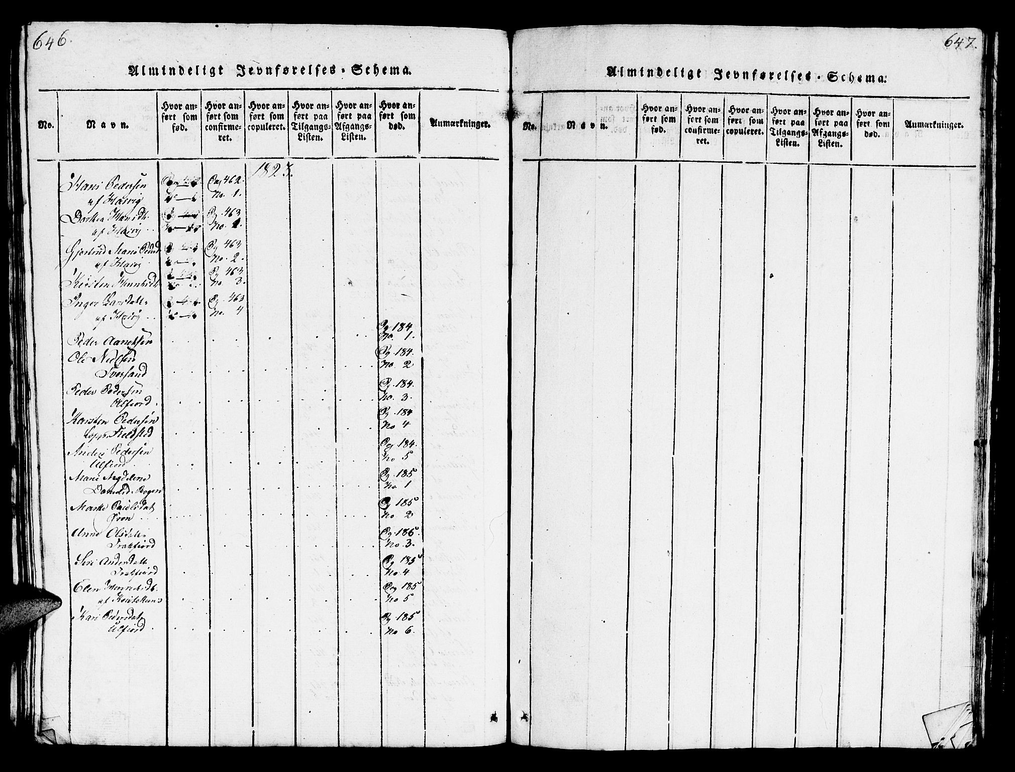 Loppa sokneprestkontor, AV/SATØ-S-1339/H/Hb/L0001klokker: Parish register (copy) no. 1, 1820-1849, p. 646-647