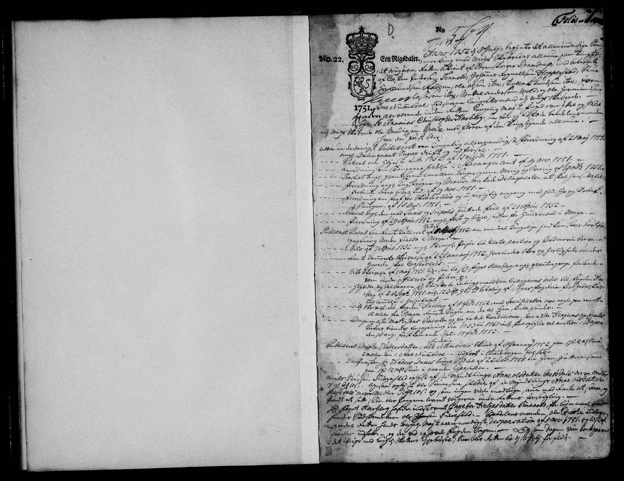 Ytre Sogn tingrett, SAB/A-2601/1/F/Fa/L0035: Tingbok (justisprotokoll), 1752-1761, p. 0b-1a