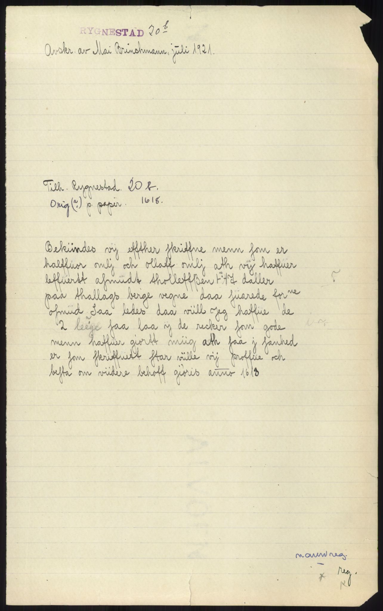 Samlinger til kildeutgivelse, Diplomavskriftsamlingen, AV/RA-EA-4053/H/Ha, p. 1302