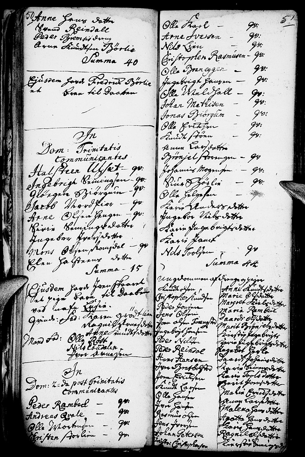 Kvikne prestekontor, AV/SAH-PREST-064/H/Ha/Haa/L0001: Parish register (official) no. 1, 1740-1756, p. 50-51