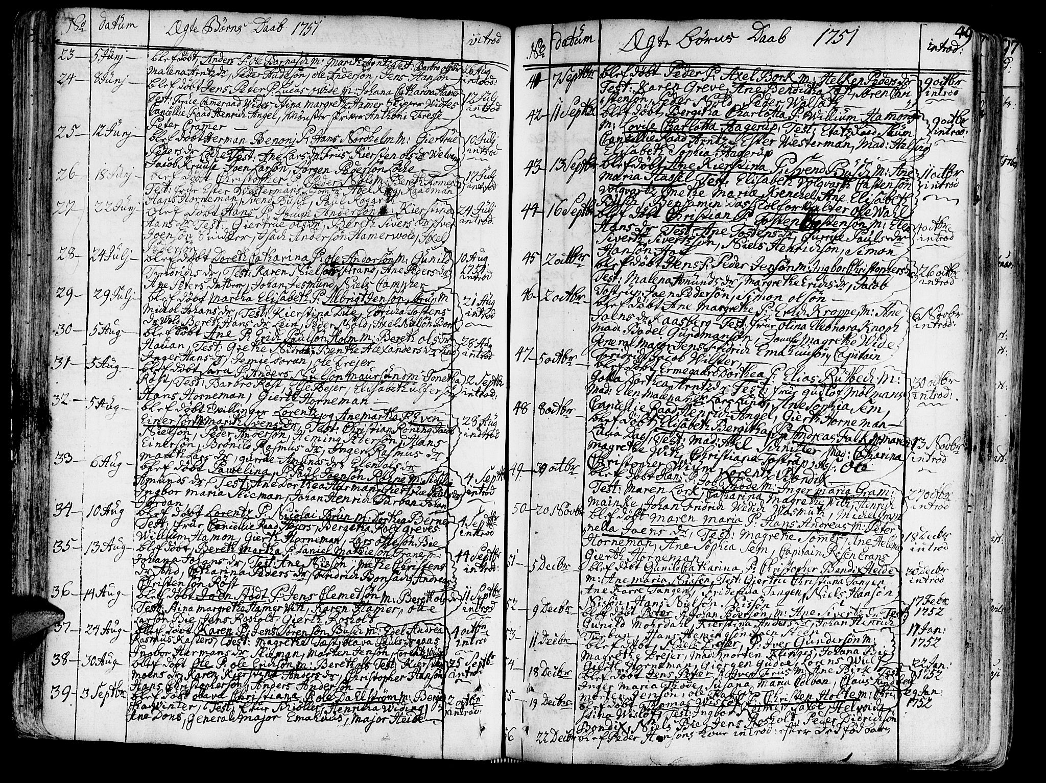 Ministerialprotokoller, klokkerbøker og fødselsregistre - Sør-Trøndelag, SAT/A-1456/602/L0103: Parish register (official) no. 602A01, 1732-1774, p. 49