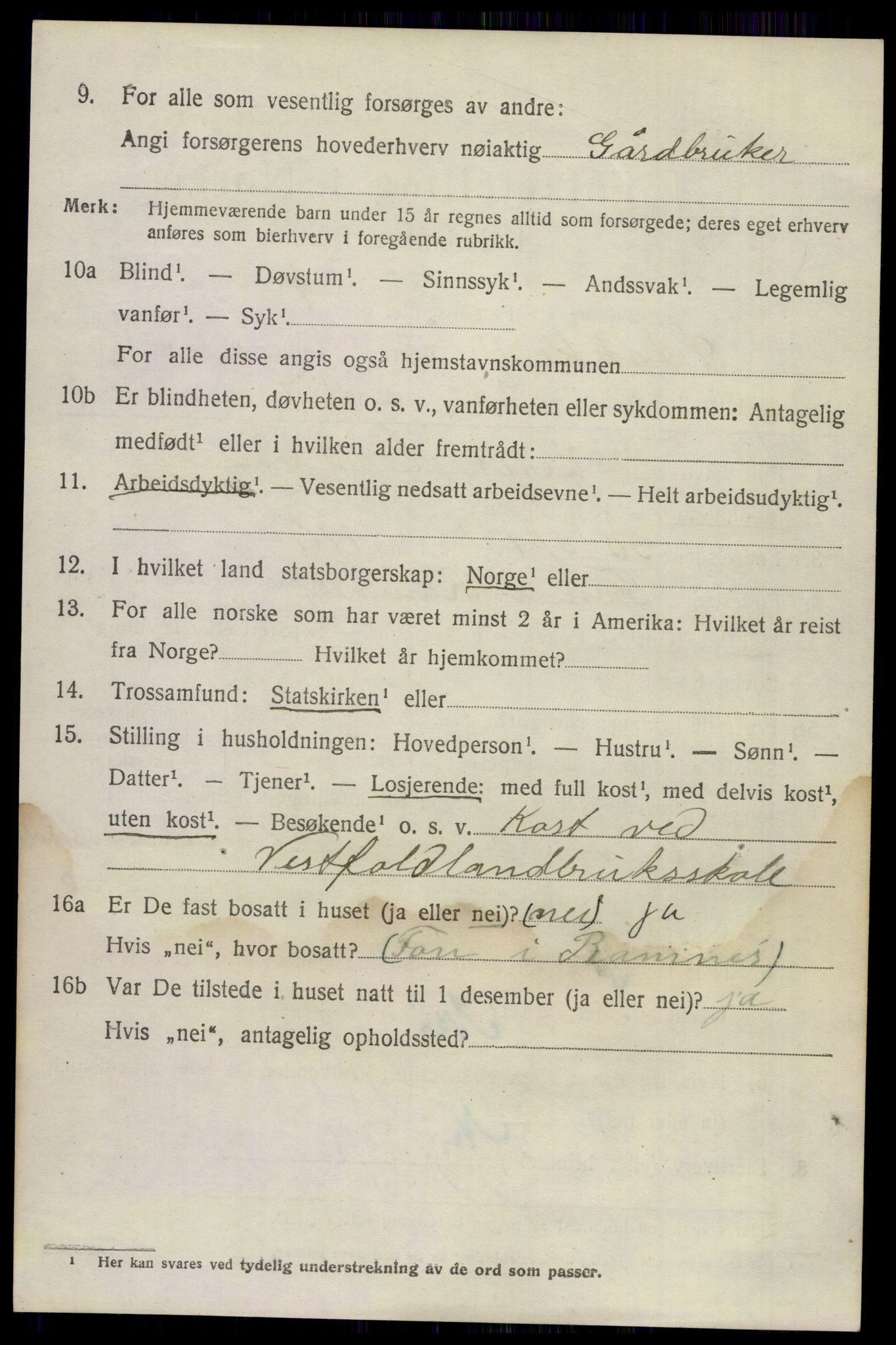 SAKO, 1920 census for Stokke, 1920, p. 12225