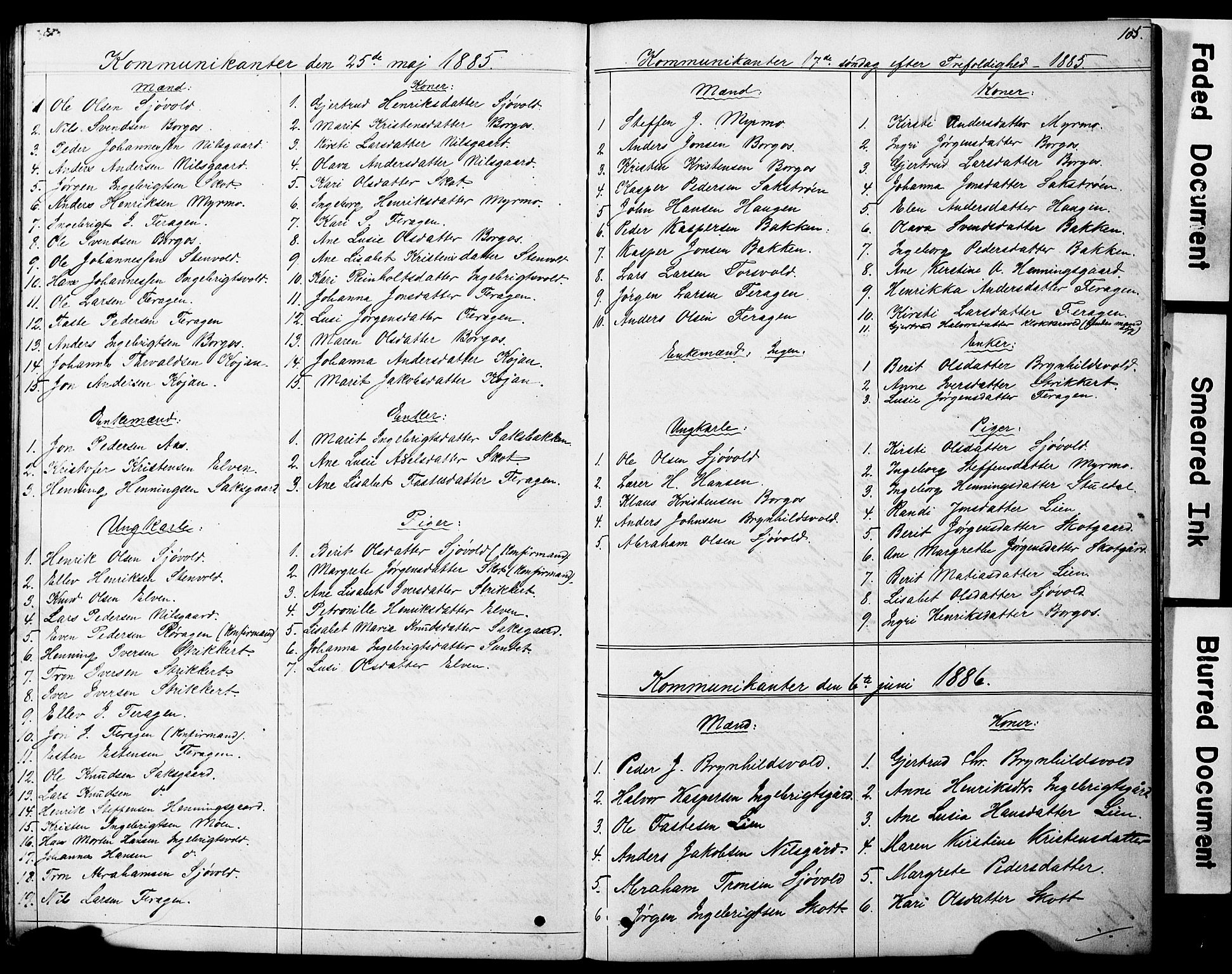 Ministerialprotokoller, klokkerbøker og fødselsregistre - Sør-Trøndelag, SAT/A-1456/683/L0949: Parish register (copy) no. 683C01, 1880-1896, p. 105