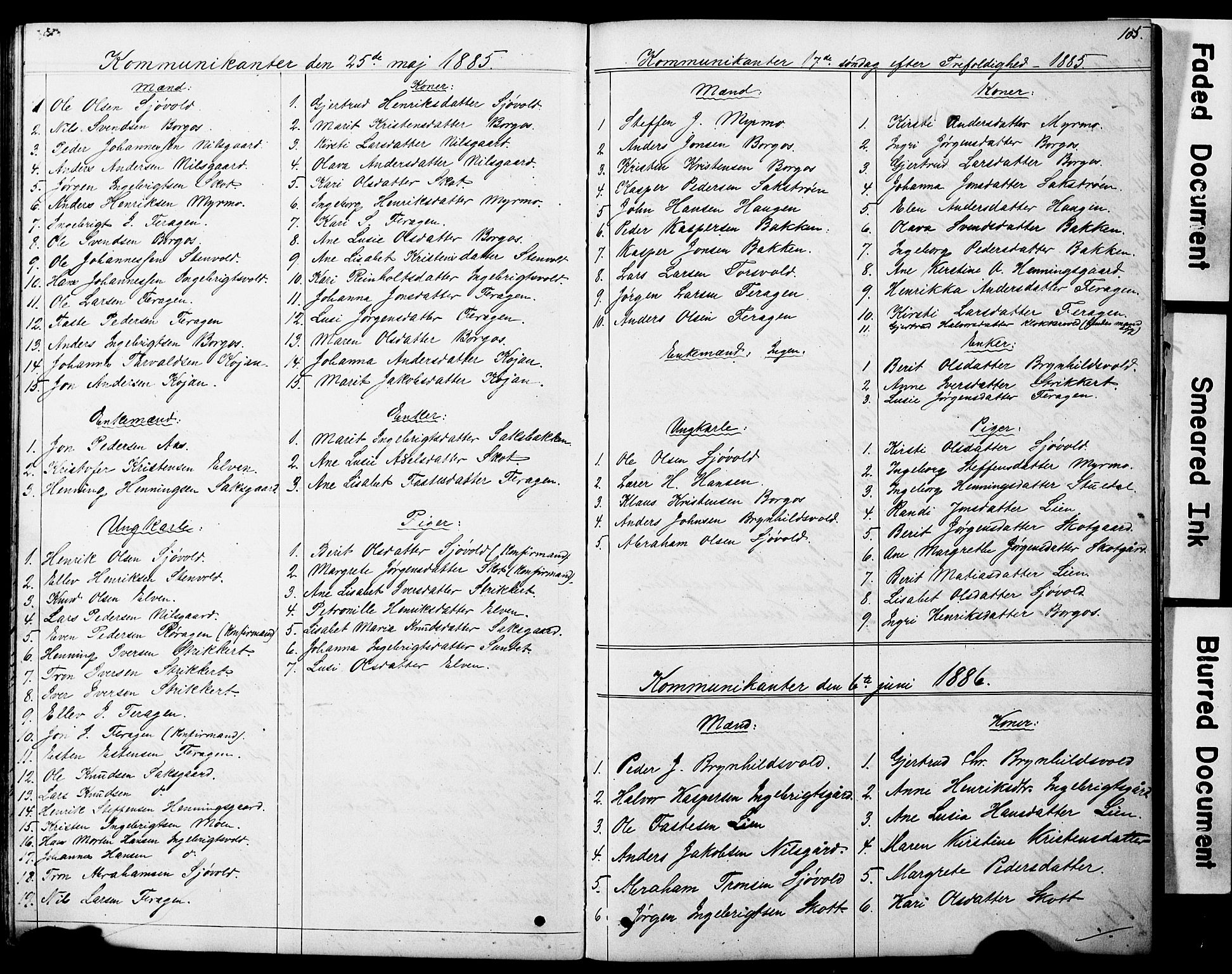 Ministerialprotokoller, klokkerbøker og fødselsregistre - Sør-Trøndelag, AV/SAT-A-1456/683/L0949: Parish register (copy) no. 683C01, 1880-1896, p. 105