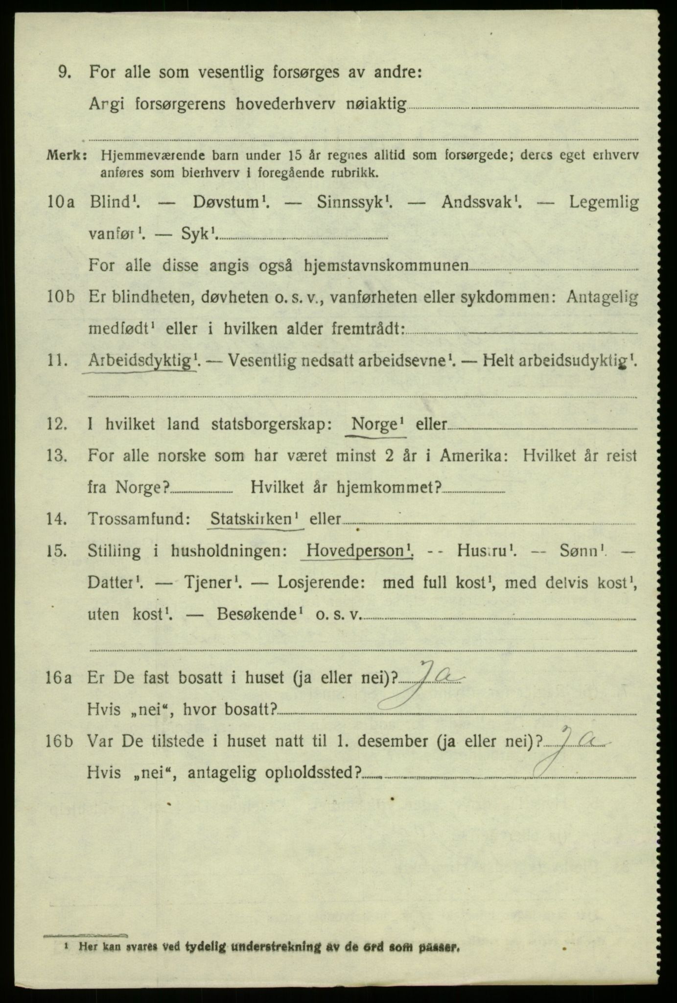 SAB, 1920 census for Bruvik, 1920, p. 7877