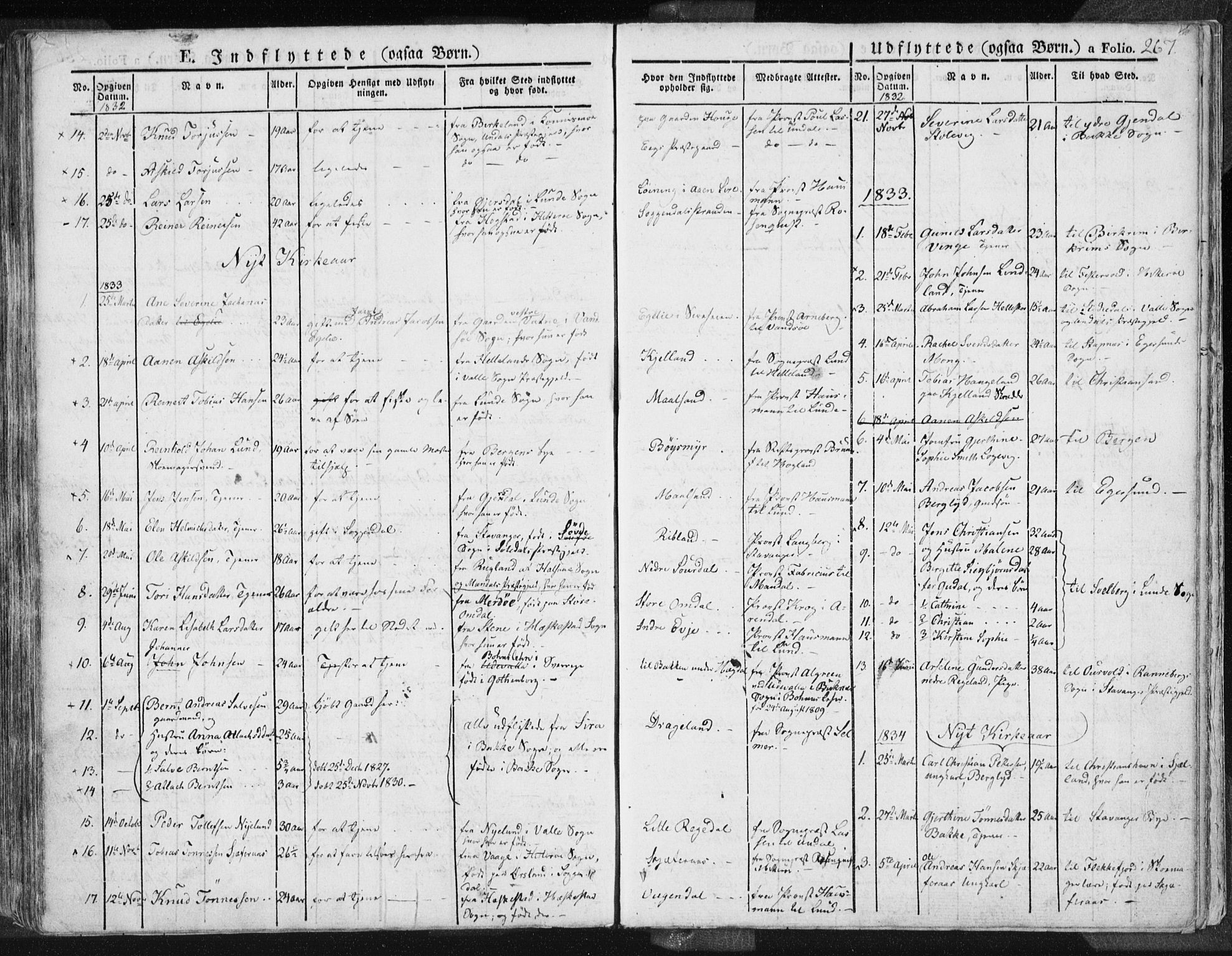Sokndal sokneprestkontor, SAST/A-101808: Parish register (official) no. A 7.1, 1826-1842, p. 267