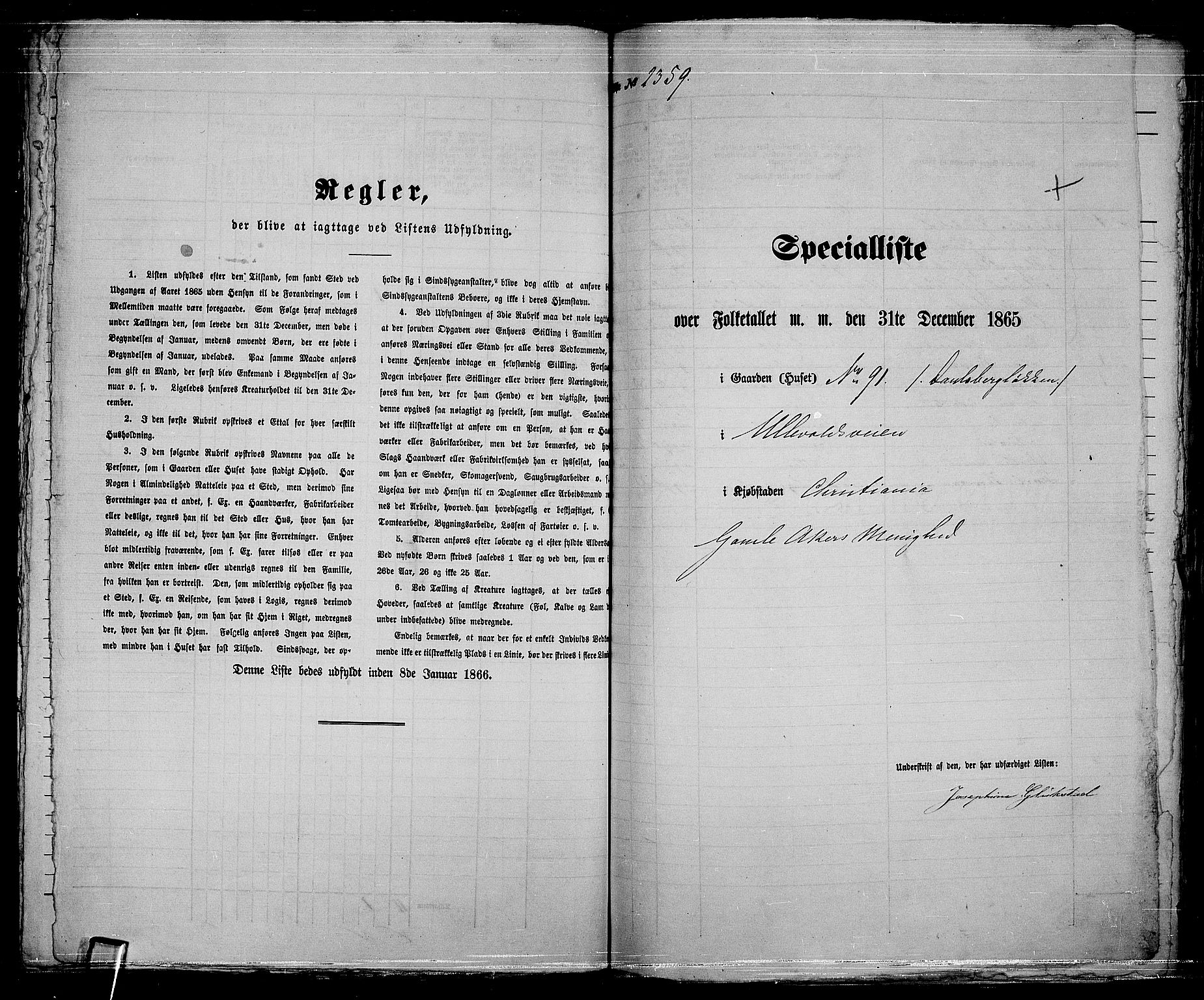 RA, 1865 census for Kristiania, 1865, p. 5249