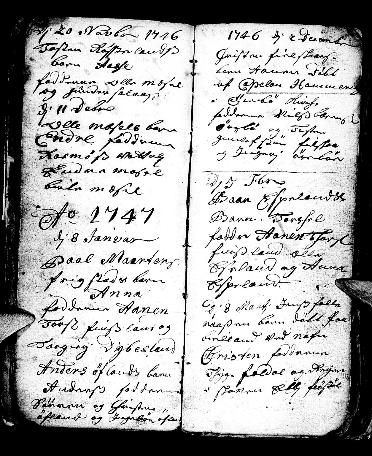 Bjelland sokneprestkontor, SAK/1111-0005/F/Fb/Fbb/L0001: Parish register (copy) no. B 1, 1732-1782, p. 19