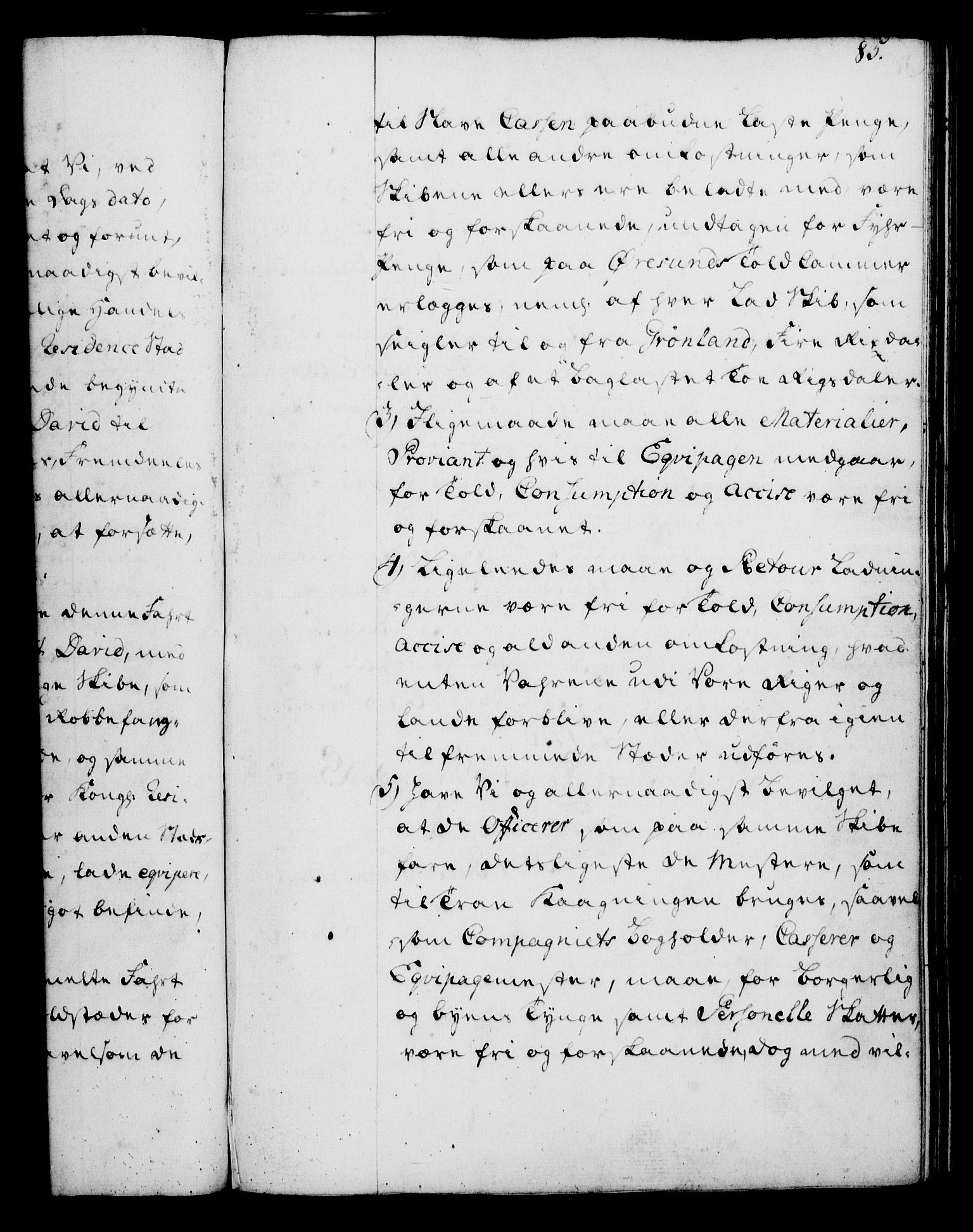Rentekammeret, Kammerkanselliet, RA/EA-3111/G/Gg/Gga/L0006: Norsk ekspedisjonsprotokoll med register (merket RK 53.6), 1749-1759, p. 85
