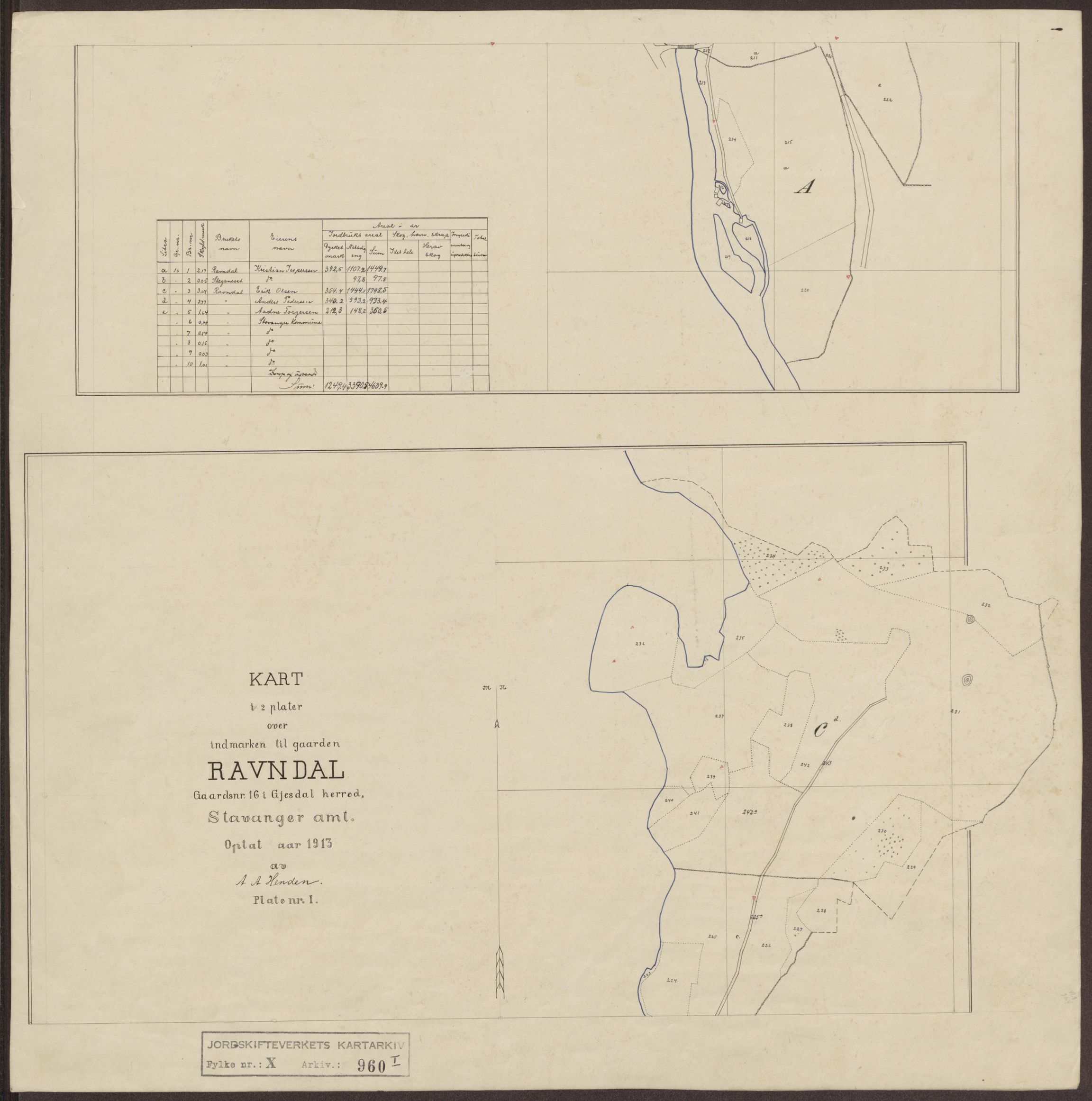 Jordskifteverkets kartarkiv, RA/S-3929/T, 1859-1988, p. 1077