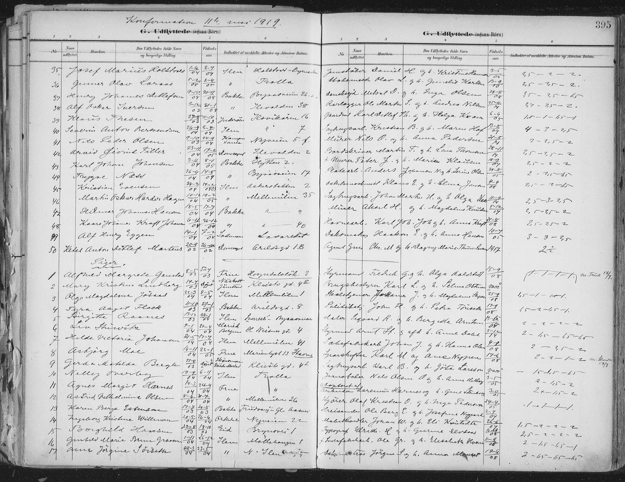 Ministerialprotokoller, klokkerbøker og fødselsregistre - Sør-Trøndelag, AV/SAT-A-1456/603/L0167: Parish register (official) no. 603A06, 1896-1932, p. 395