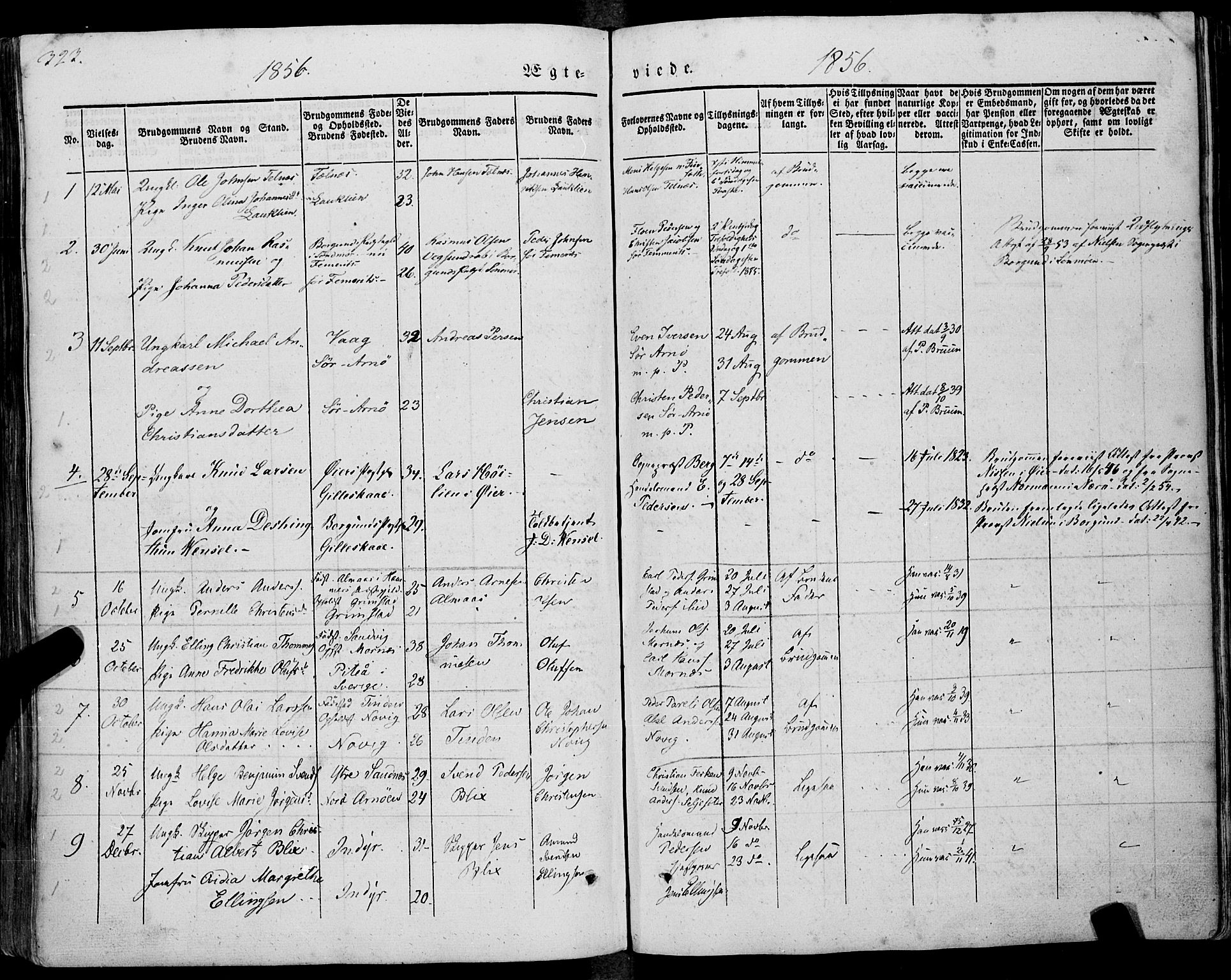 Ministerialprotokoller, klokkerbøker og fødselsregistre - Nordland, AV/SAT-A-1459/805/L0097: Parish register (official) no. 805A04, 1837-1861, p. 323