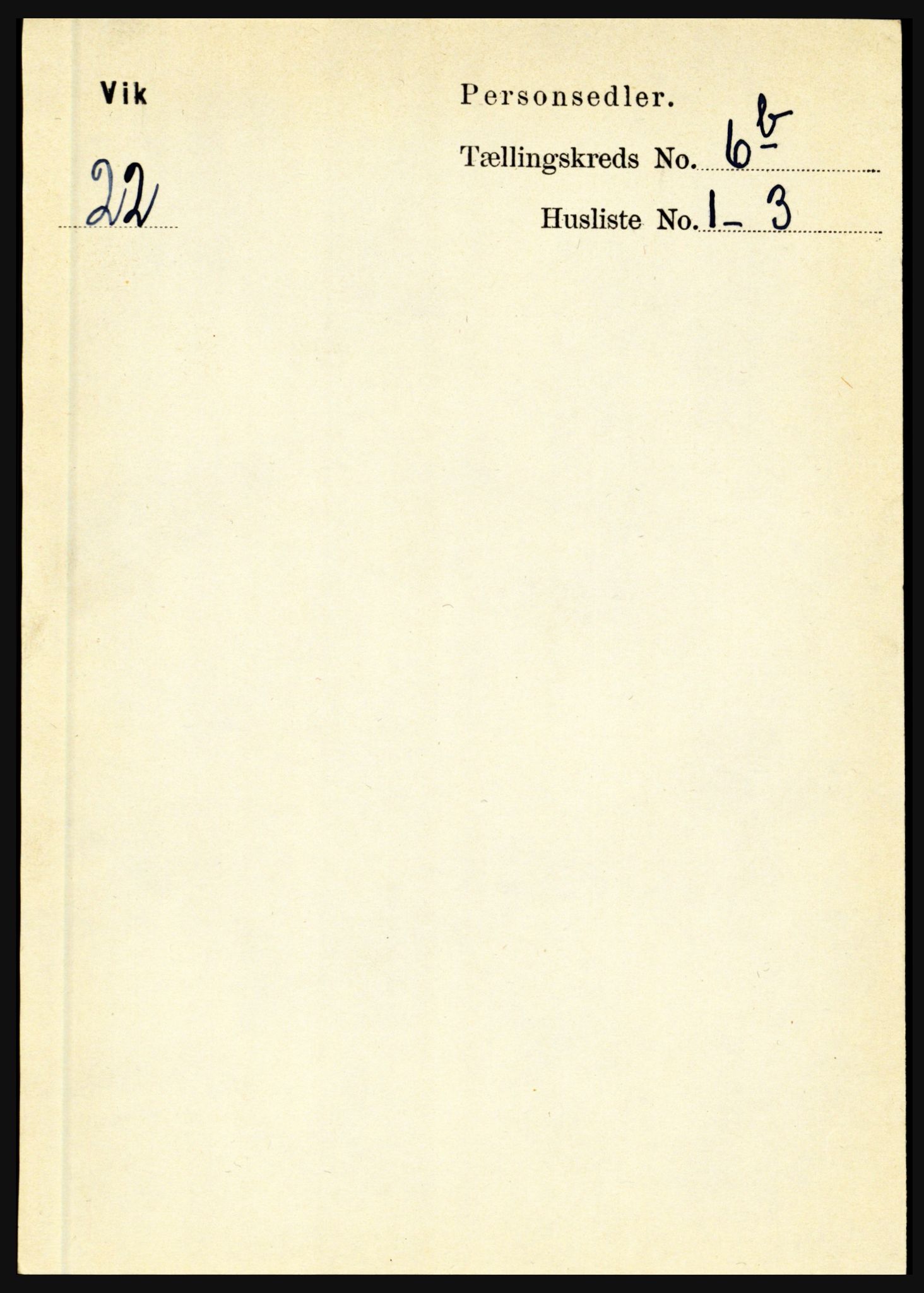 RA, 1891 census for 1417 Vik, 1891, p. 3139