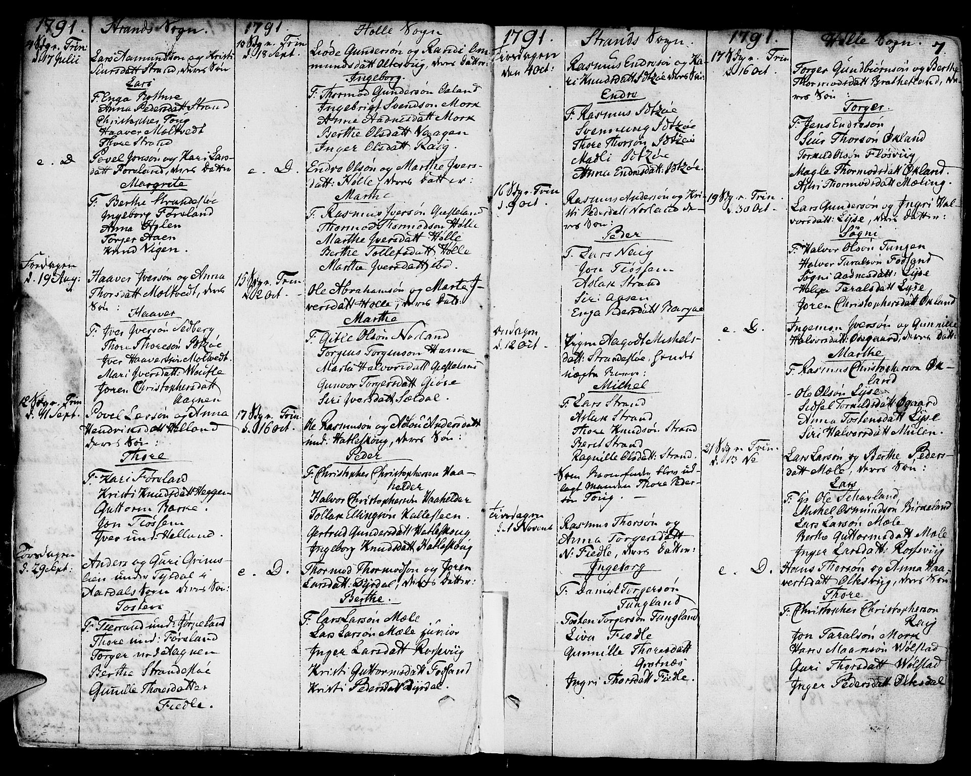 Strand sokneprestkontor, SAST/A-101828/H/Ha/Haa/L0003: Parish register (official) no. A 3, 1769-1816, p. 7