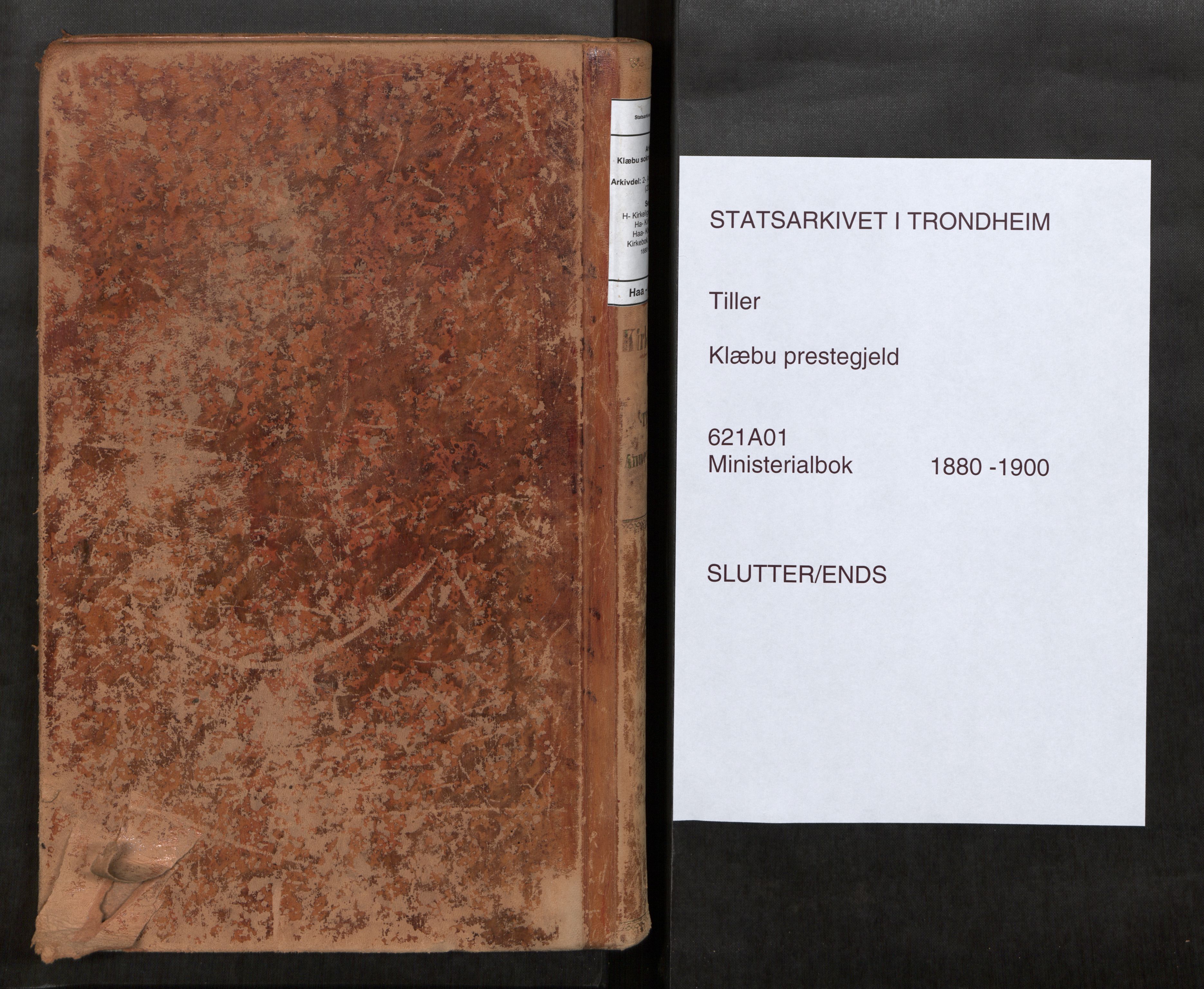 Klæbu sokneprestkontor, AV/SAT-A-1112: Parish register (official) no. 1, 1880-1900