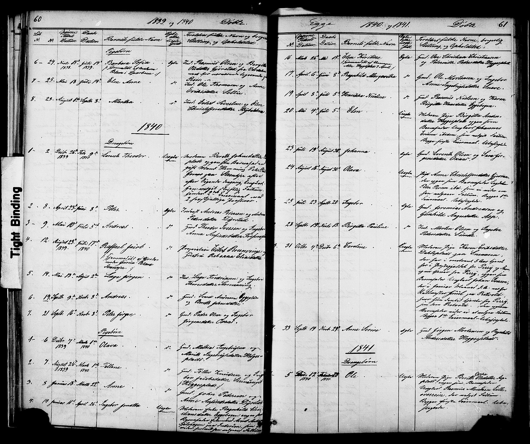 Ministerialprotokoller, klokkerbøker og fødselsregistre - Nord-Trøndelag, SAT/A-1458/739/L0367: Parish register (official) no. 739A01 /3, 1838-1868, p. 60-61