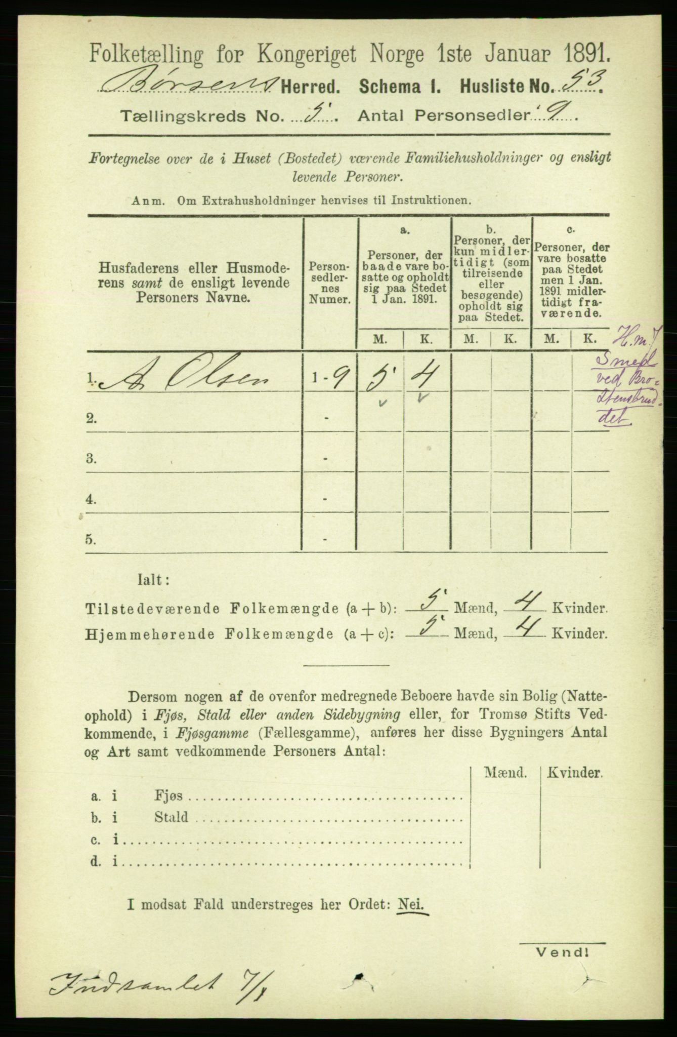 RA, 1891 census for 1658 Børsa, 1891, p. 1969