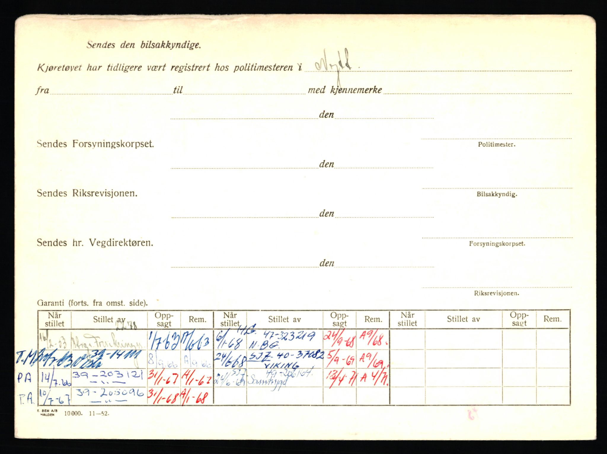 Stavanger trafikkstasjon, SAST/A-101942/0/F/L0019: L-10500 - L-10999, 1930-1971, p. 32