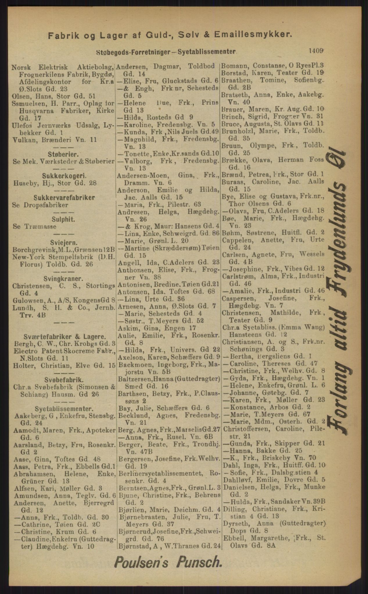 Kristiania/Oslo adressebok, PUBL/-, 1903, p. 1409