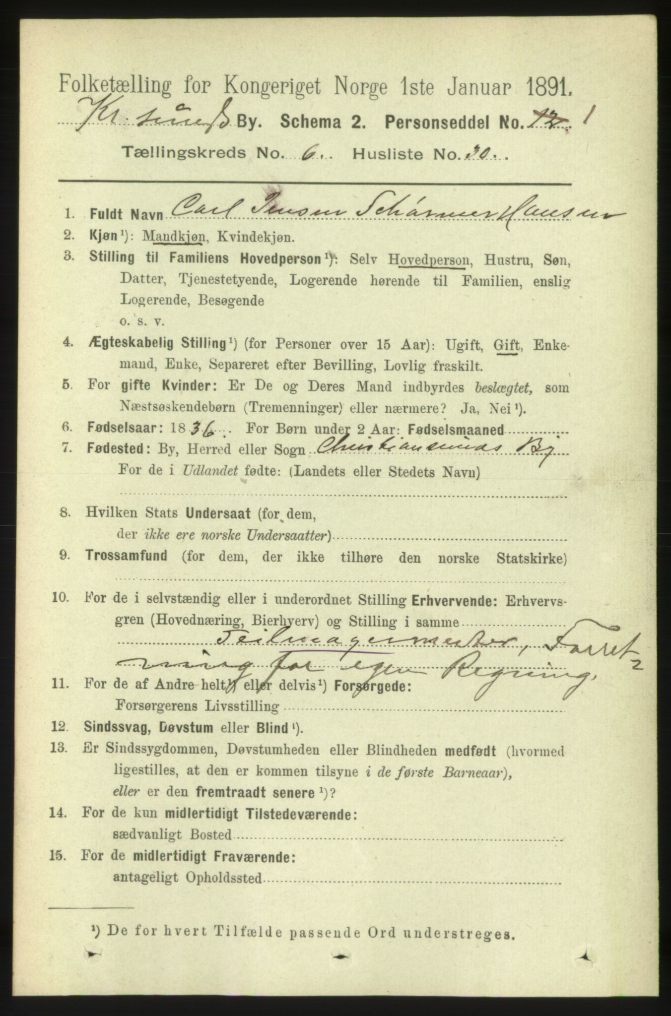 RA, 1891 census for 1503 Kristiansund, 1891, p. 5366