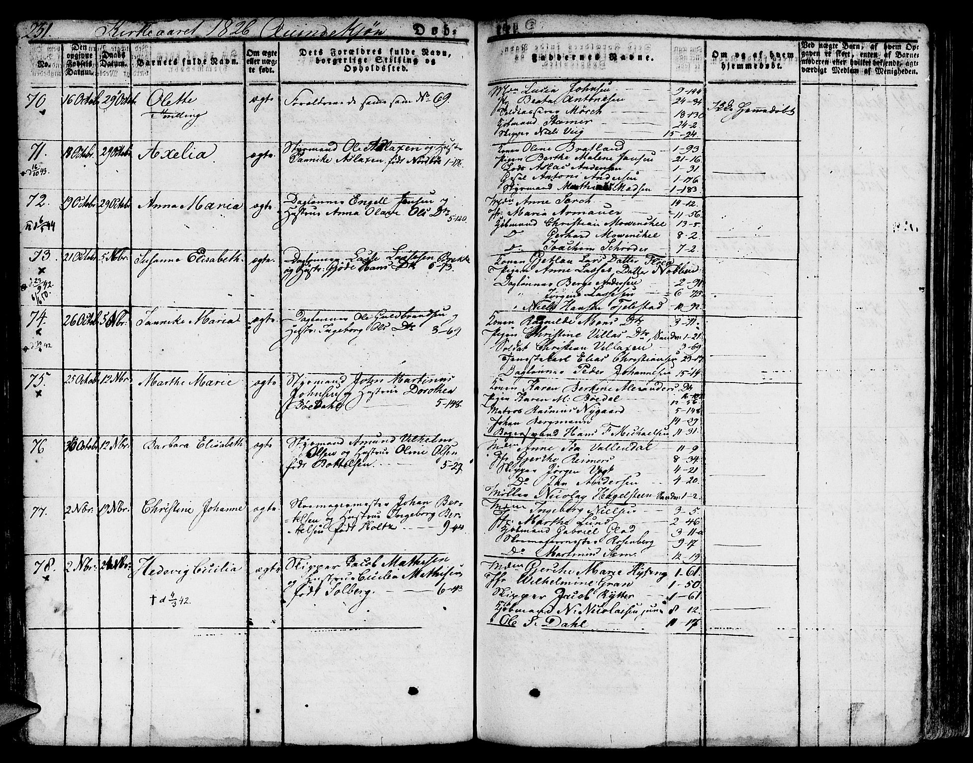 Nykirken Sokneprestembete, SAB/A-77101/H/Hab: Parish register (copy) no. A 5I, 1821-1841, p. 231